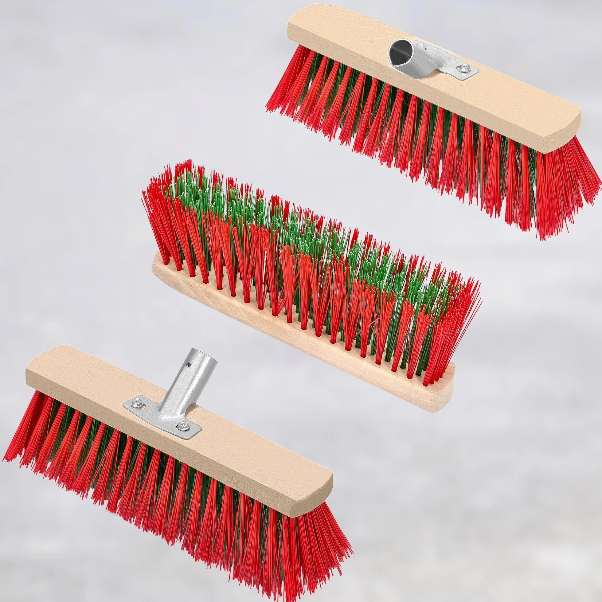 KOTARBAU Scopa da Esterno Spazzolone per Pavimenti 33 cm Industriale Legno PVC