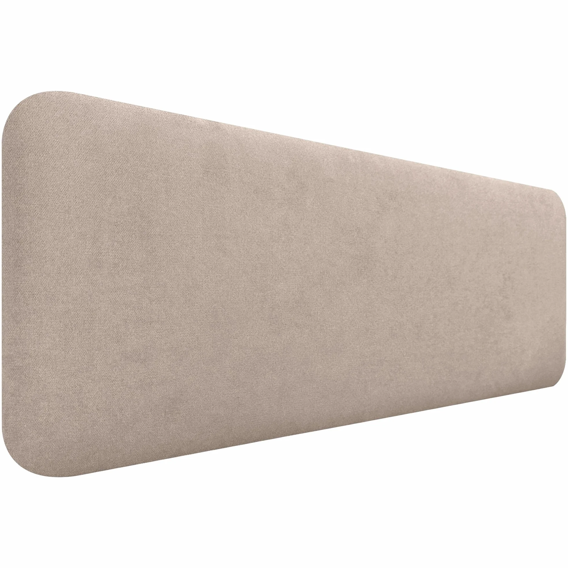 DHOME Testiera Imbottita Liscia Arrotondata in Tessuto Aqualine per Parete Acustica Testate Letto Fonoassorbenti Camera da Letto (Beige, 160cm)