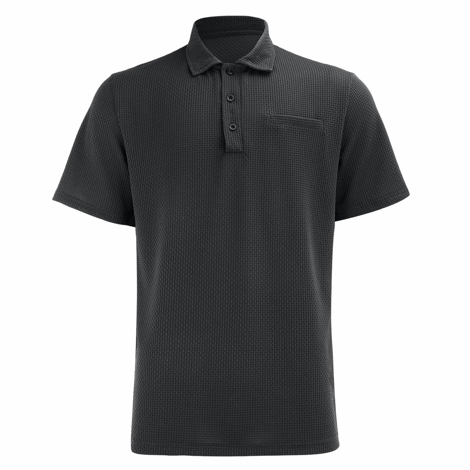 Polo Uomo Breeze vestibilità Pancia da Birra Elastico Asciugatura Rapida Collo texturizzato Maniche Corte Golf Tempo Libero Ultra Morbido