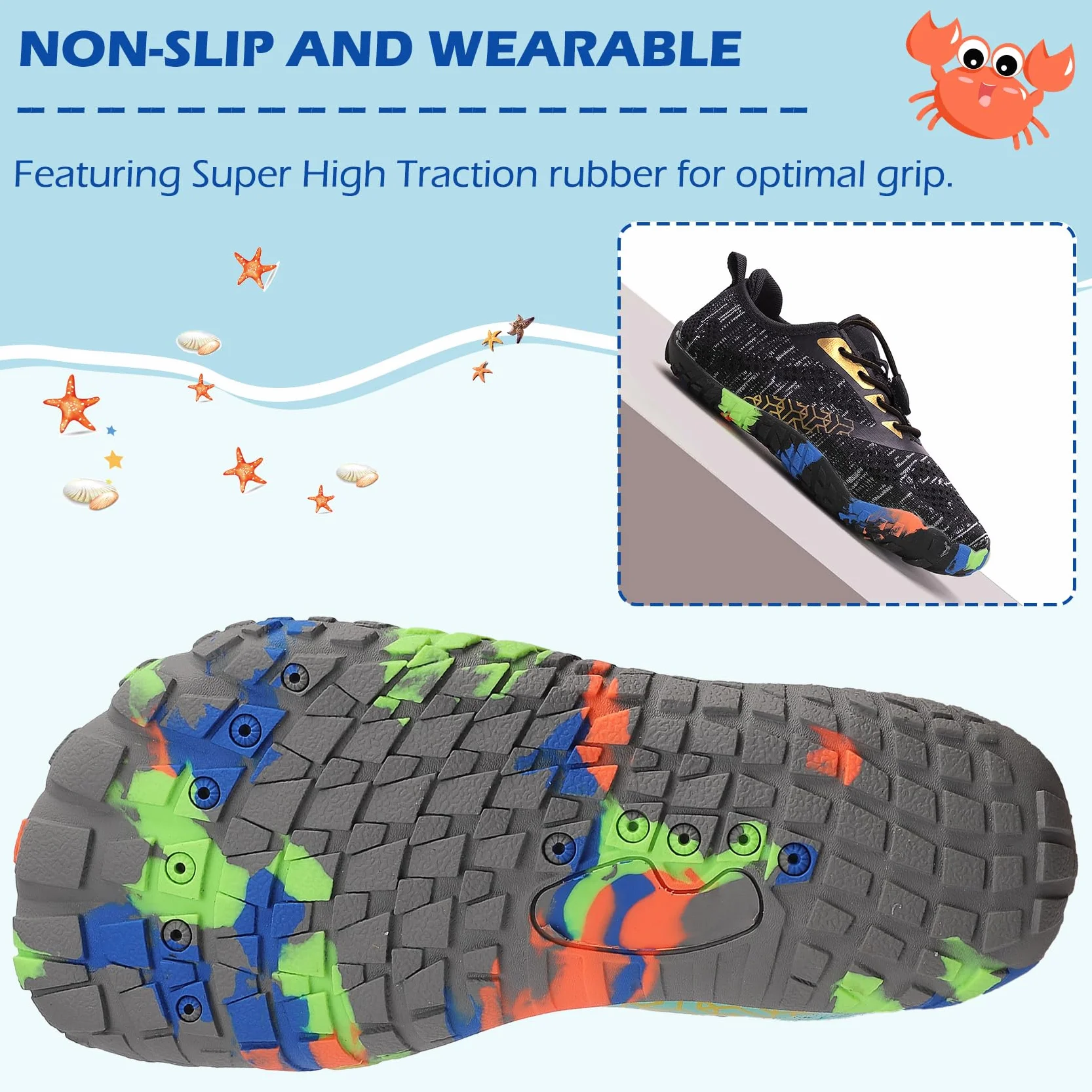 Scarpe da Immersione da Scoglio Bambino Blu Unisex Outdoor Multisport