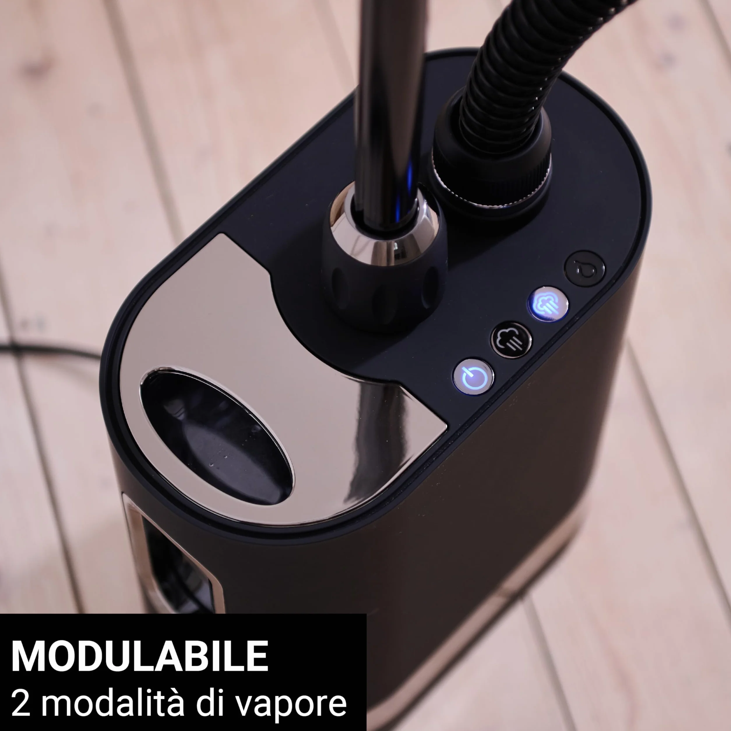 SteamOne Stilys SY70SB Ferro da stiro a vapore 2000 W 42 g/min Steamer verticale Autonomia 1H Pronto all'uso 60 secondi Start&Stop Spegnimento automatico Anticalcare