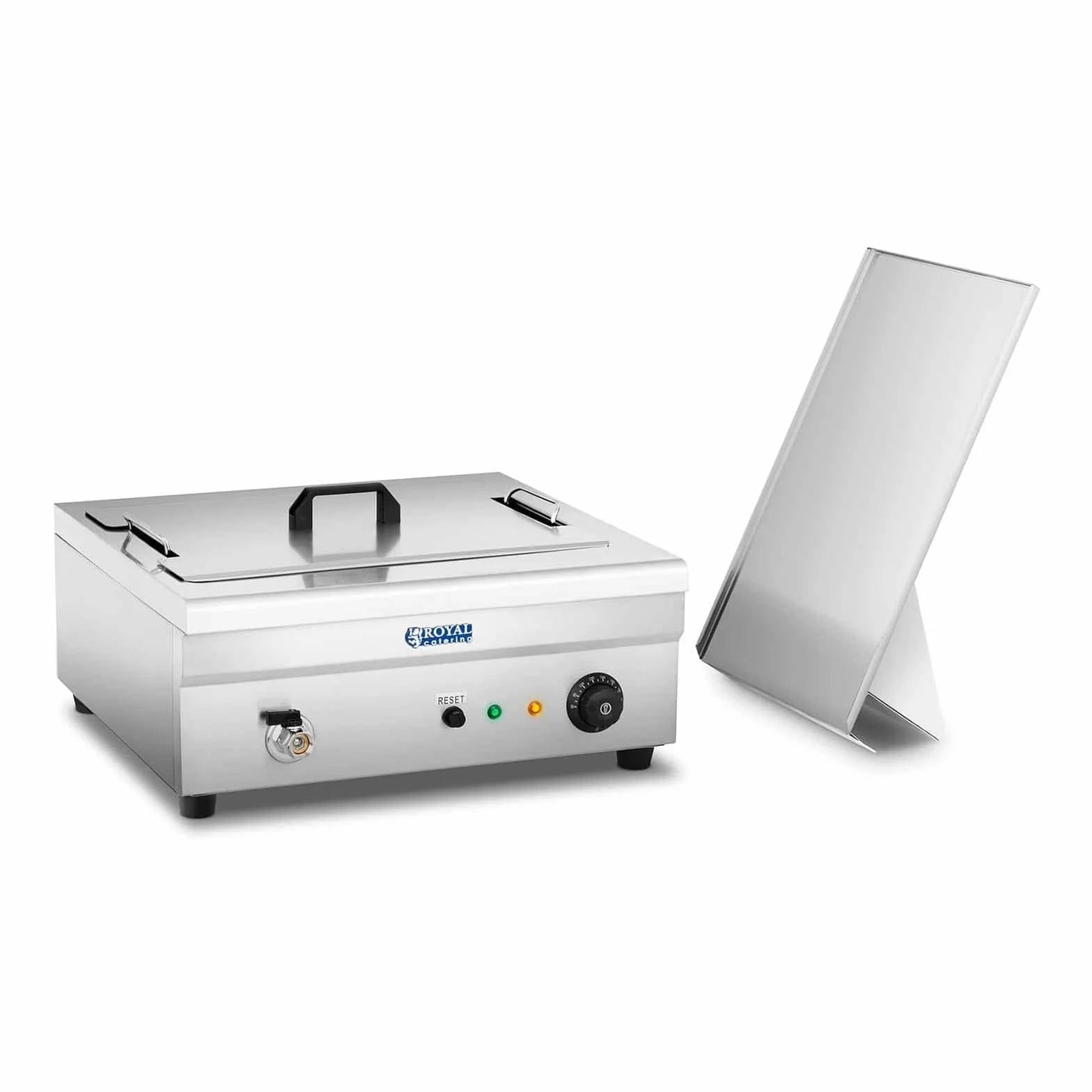 Royal Catering Friggitrice per Pasticceria Friggitrice Elettrica RCBG-18STHB (Zona Fredda, 3.200 W, 18 L, Acciaio inox)
