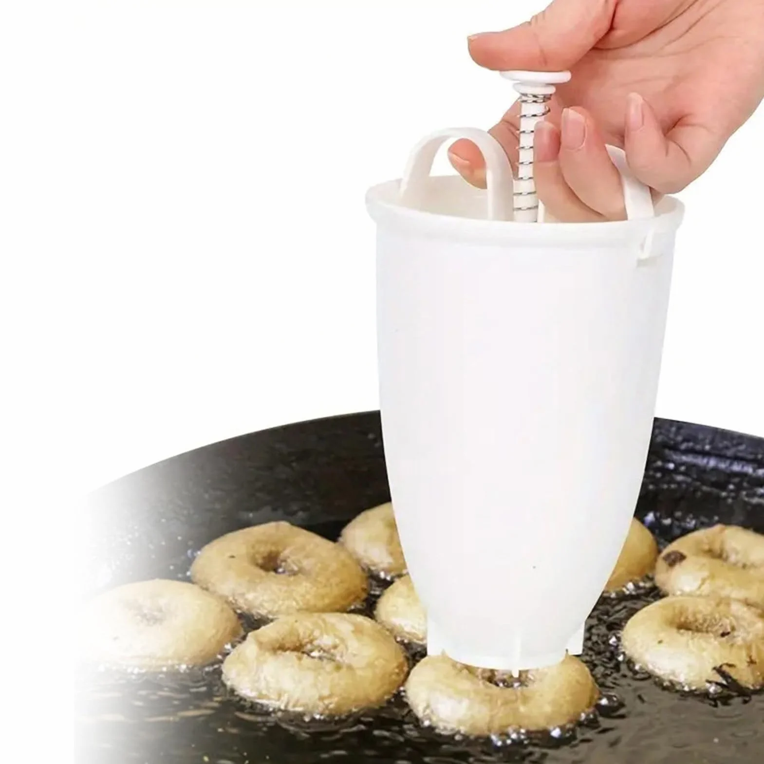 ciambella portatile ciambella taglierina strumento di cottura in plastica dispenser di pasta fatta in casa fritta stampo per la produzione di pasticcini da cucina