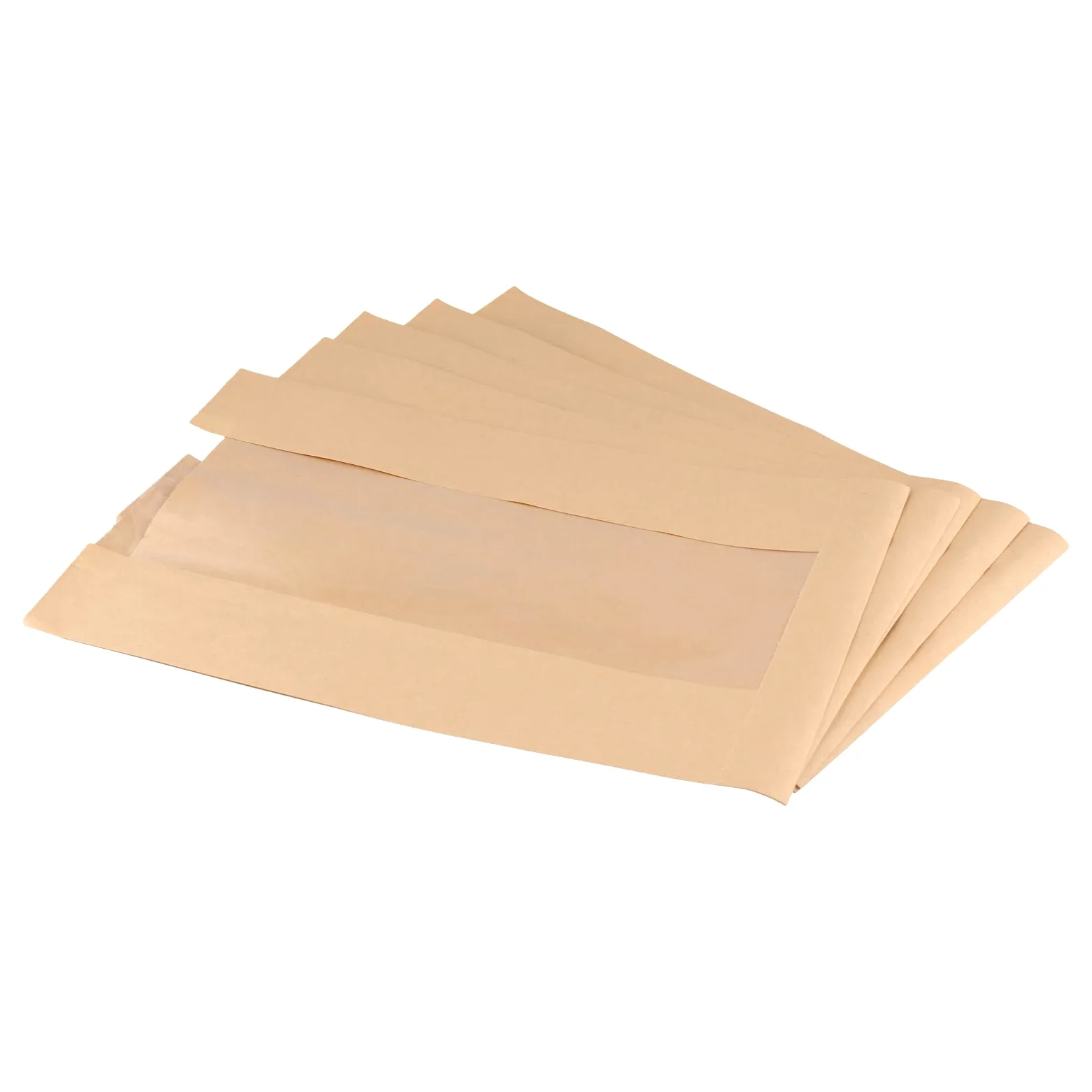 Confezione da 200 sacchetti per pane con finestra trasparente e adesivi sigillanti, sacchetti di carta per alimenti, sacchetti per pani fatti in casa, biscotti, ciambelle, 35 x 21 x 9 cm