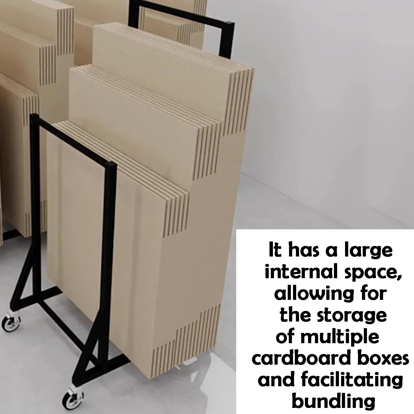 Carrello for Scaffali di Stoccaggio in Cartone da Magazzino | Organizer for scatole di cartone con ruote, for magazzino domestico(Blue,35x50x90cm)