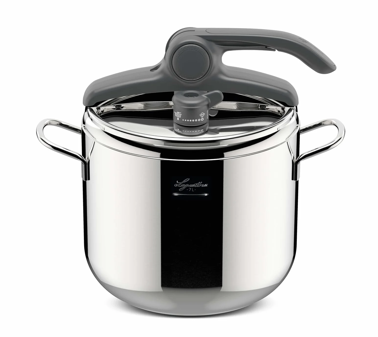 Lagostina Irradial Control Pentola A Pressione 7 L Acciaio Inox 18/10 22 Cm Induzione Gas Coperchio Apertura Facilitata Fondo Irradial Plus Triplo Strato