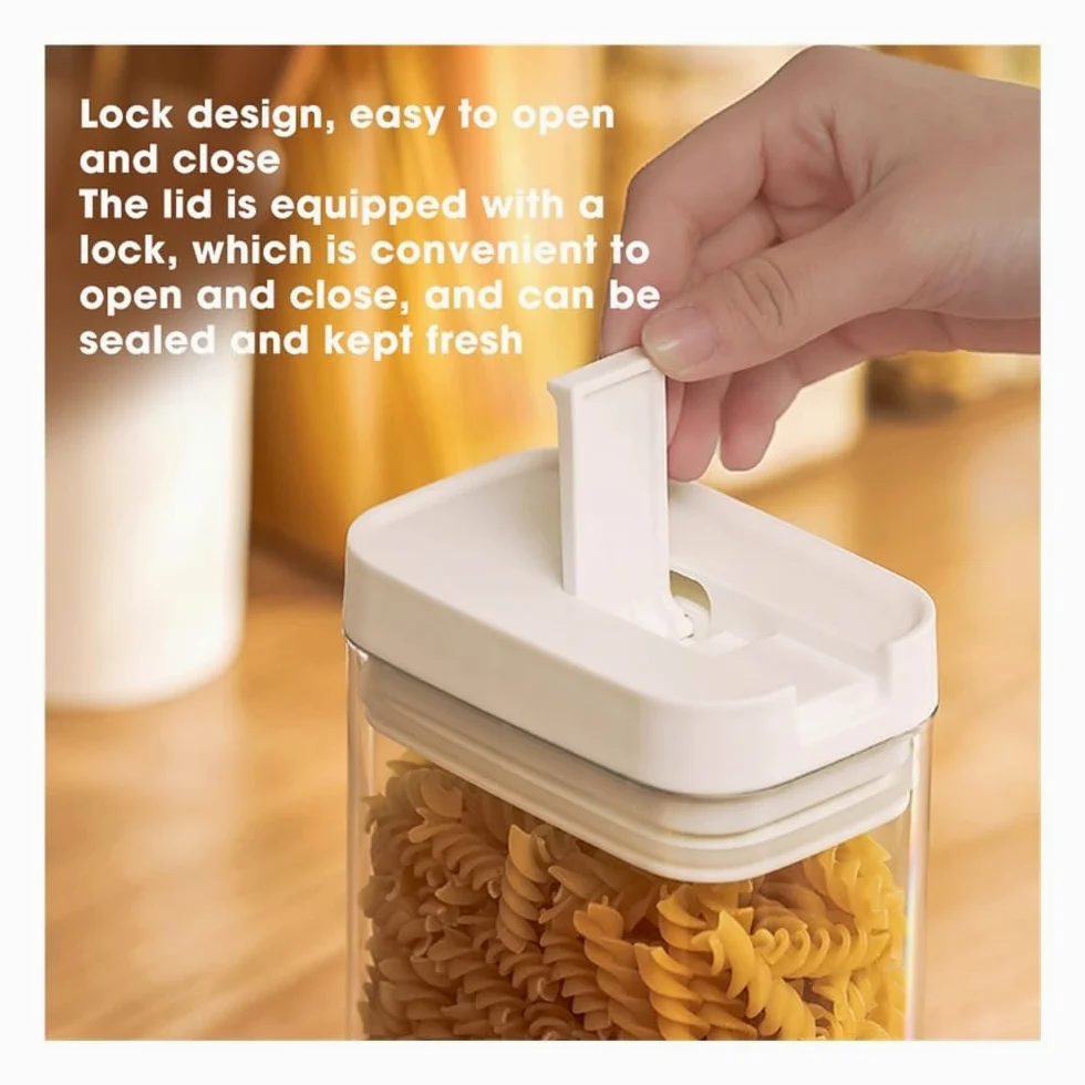 Contenitore ermetico per alimenti da cucina, materiali per uso alimentare, per frigorifero, spaghetti, lattine sigillate trasparenti, contenitore per latte in polvere e pasta (1800 ml)
