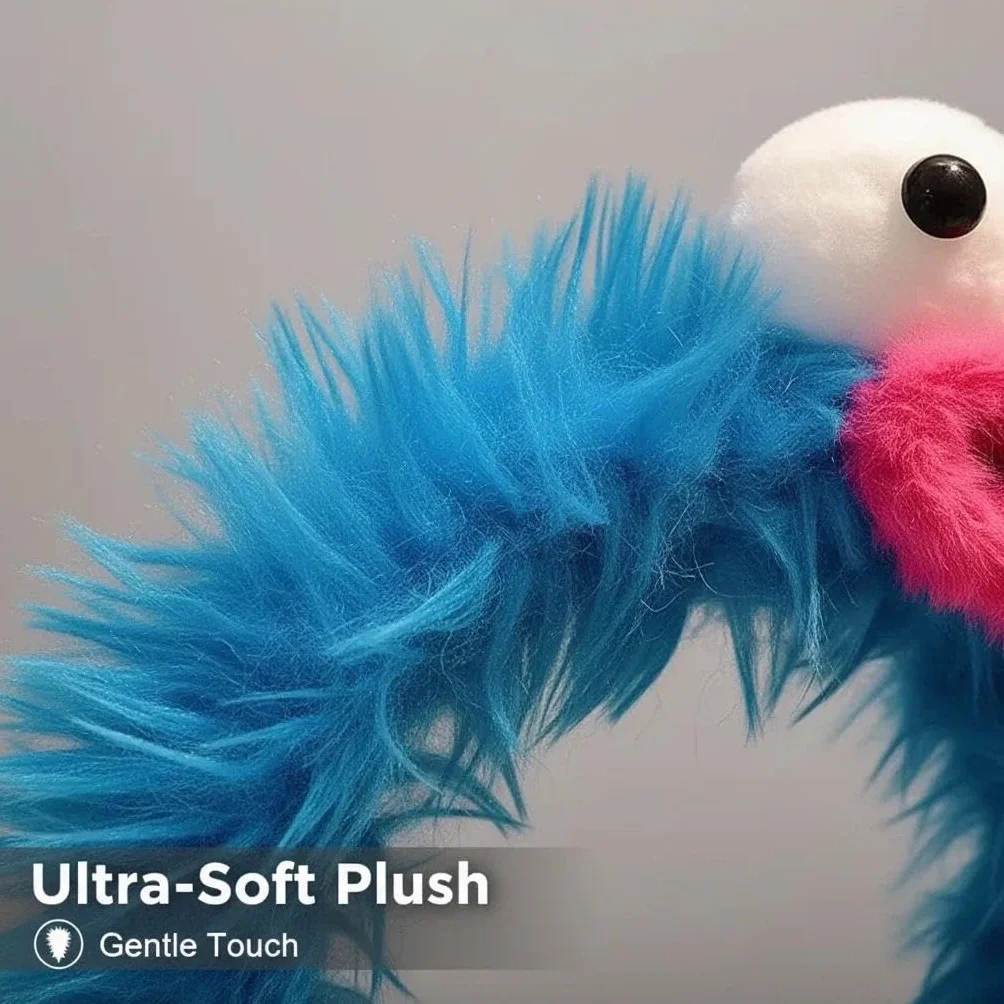 Cerchietto Mostro Biscotto in Peluche Blu per Halloween Carnevale