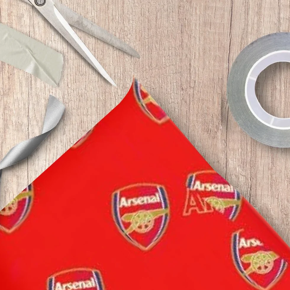 Carta regalo ufficiale Arsenal 2 fogli 2 etichette confezione regalo