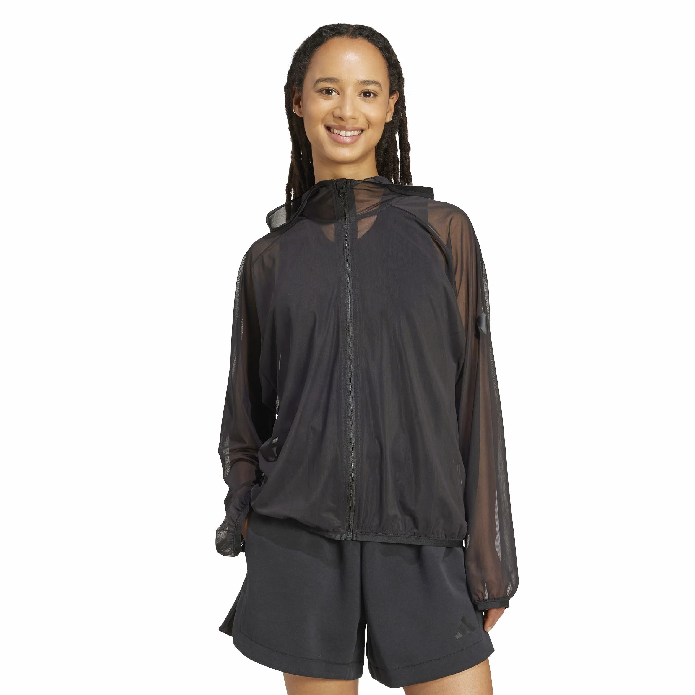 adidas Soft Lux Mesh Full-zip Hoodie PISTA CON CAPPUCCIO Donna (Pacco da 1)
