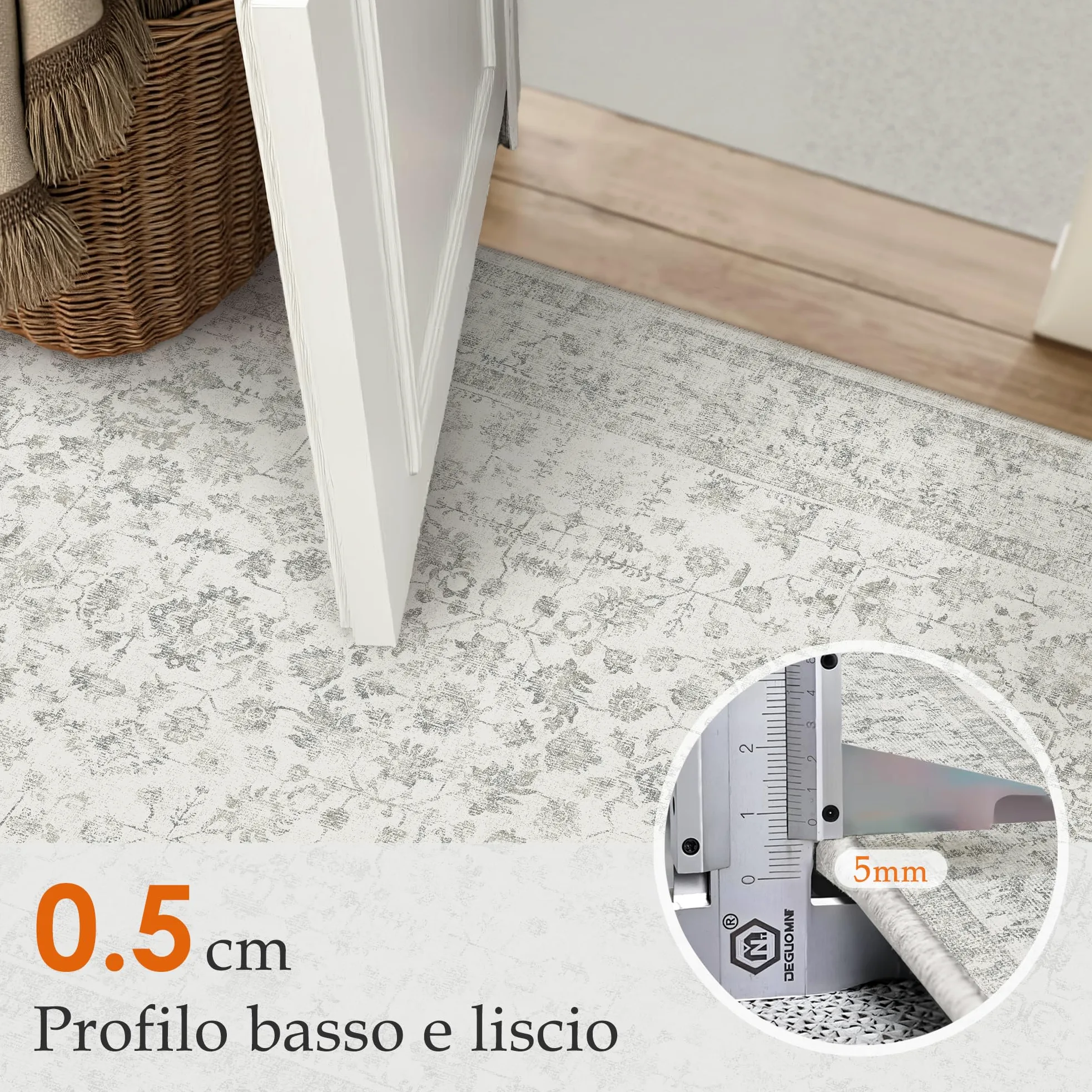 PureCozy Tappeto Salotto Grigio 200x300cm Tappeto Camera da Letto Lavabile Antiscivolo Grande Tappeti Sala Cameretta Soggiorno Ufficio Carpet Pelo Corto Morbido Rug