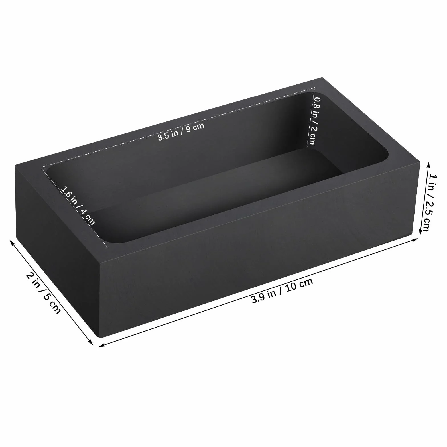 Beaupretty Stampo in Grafite Nero 3 Pezzi per Colata Metallo e Olio Alta Stabilità Termica