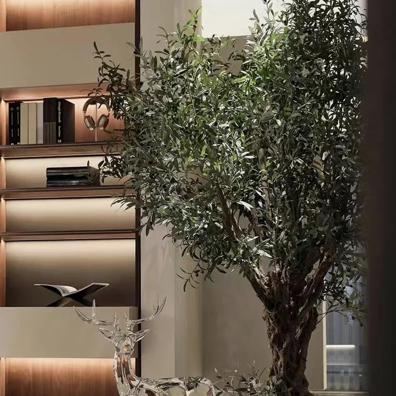 Albero Artificiale Finto ulivo olivoso Finto Seta Finta pianta di olivo pianta Finta Piante in Finto Ufficio casa Soggiorno Arredamento 2m