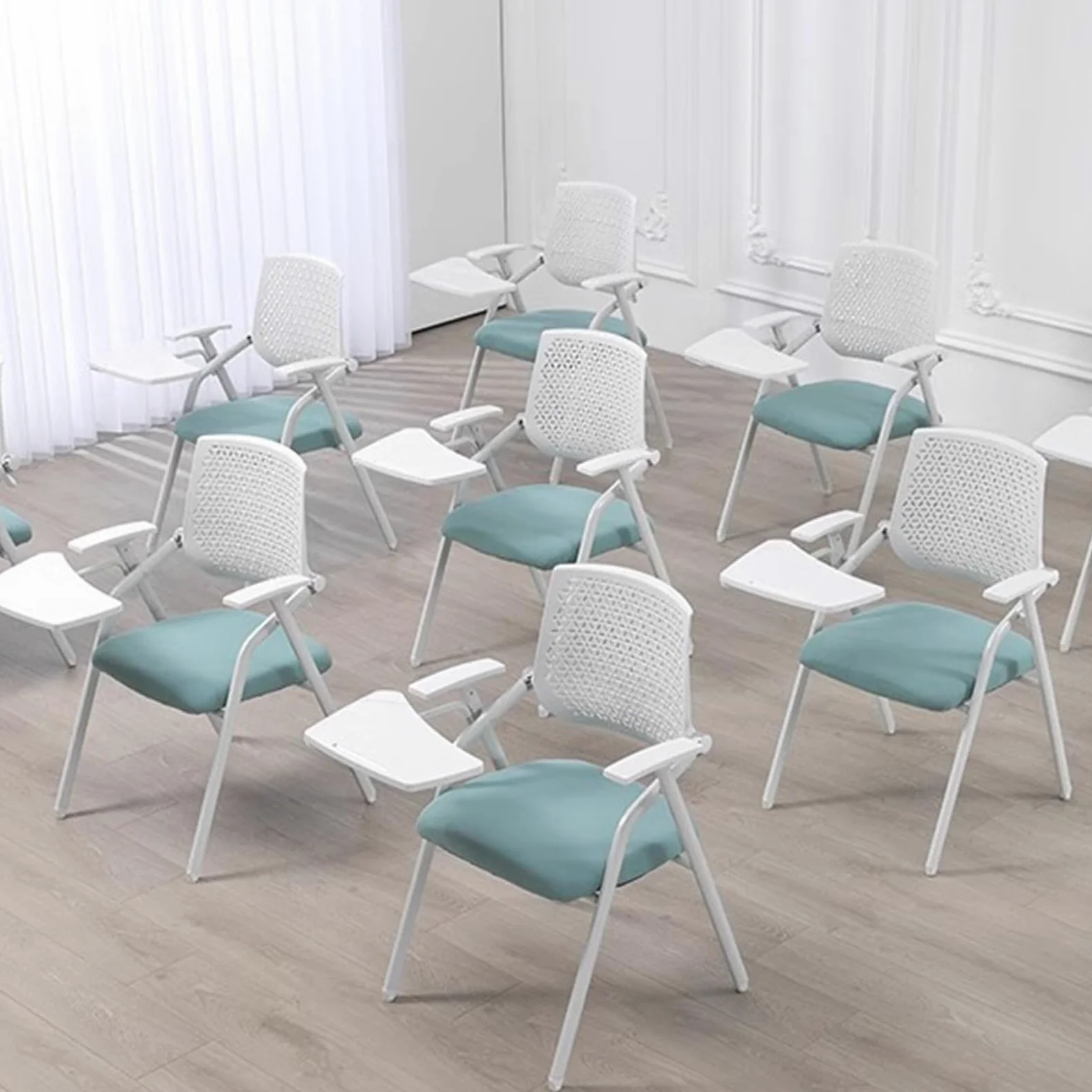 Sedia Da Formazione Bianca Con Scrittoio Sedia Per Sala Conferenze Sedia Per Il Personale Aziendale Sedia Da Ufficio Sedia Con Schienale