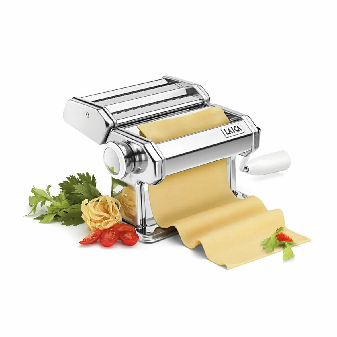 Laica PM2000 Macchina per la Pasta, Acciaio Inossidabile, Argento
