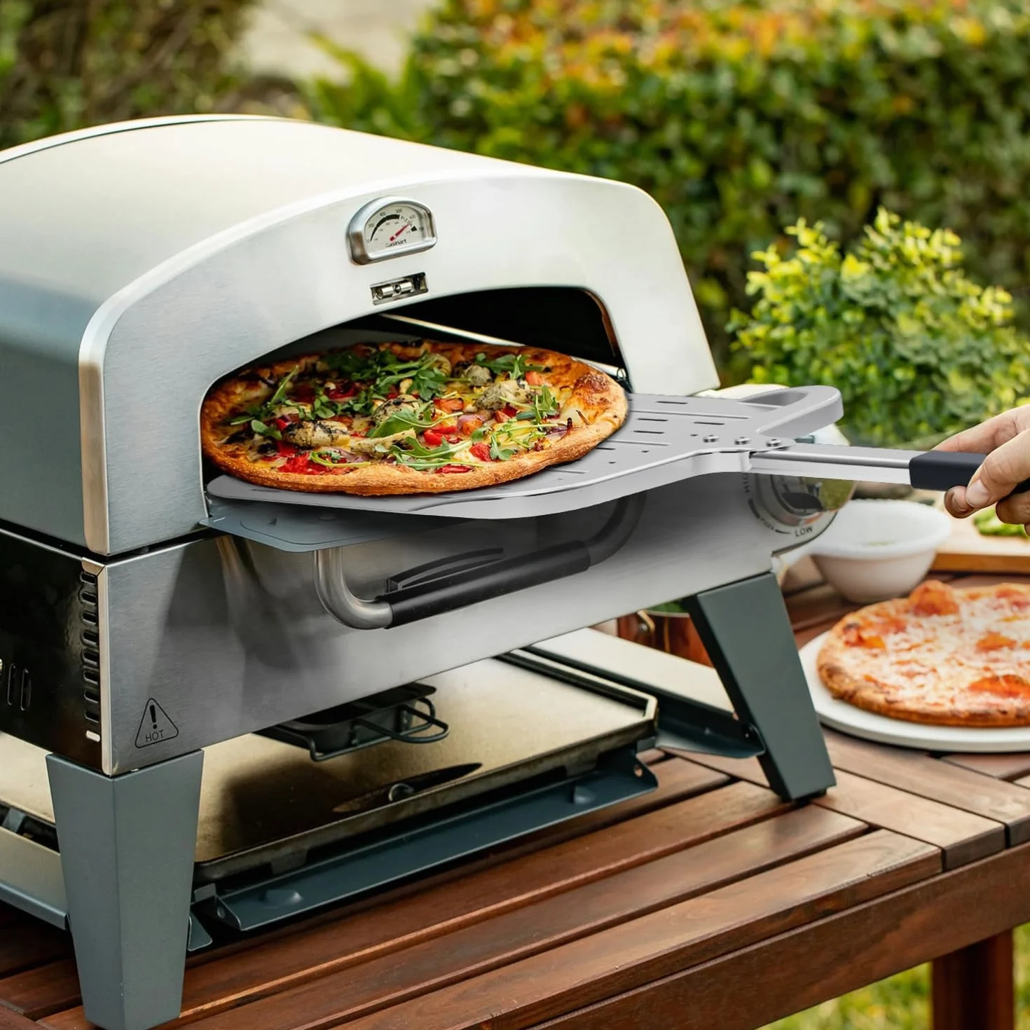 Honsdom Pala per Pizza 30cm, Pala Pizza Corta Forata in Alluminio Anodizzato Duro, Pala per Forno in Casa