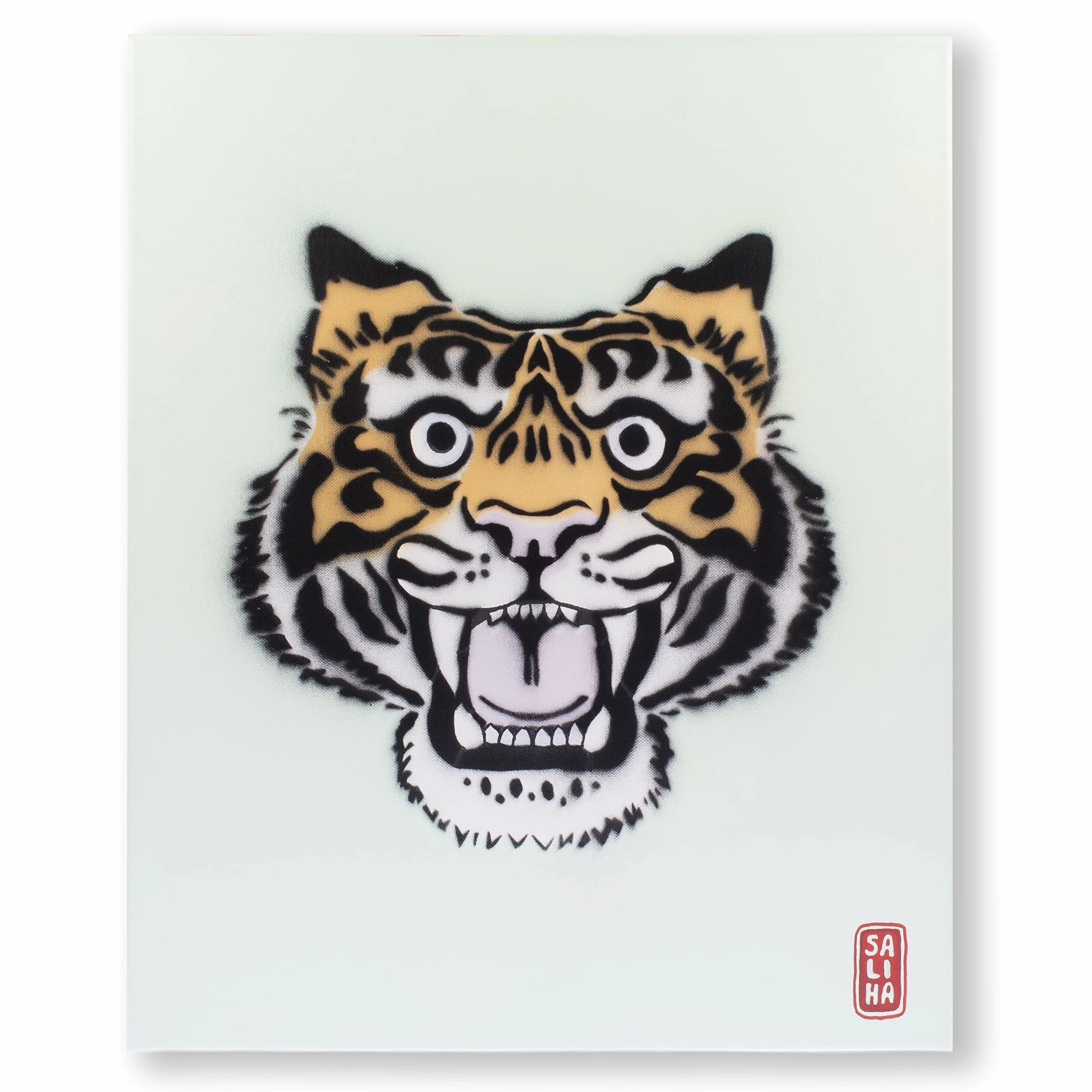 Kangaro Tela - 30 x 30 cm, 380 g/m2, 100% cotone, con cornice in legno di pino e cunei, bianco