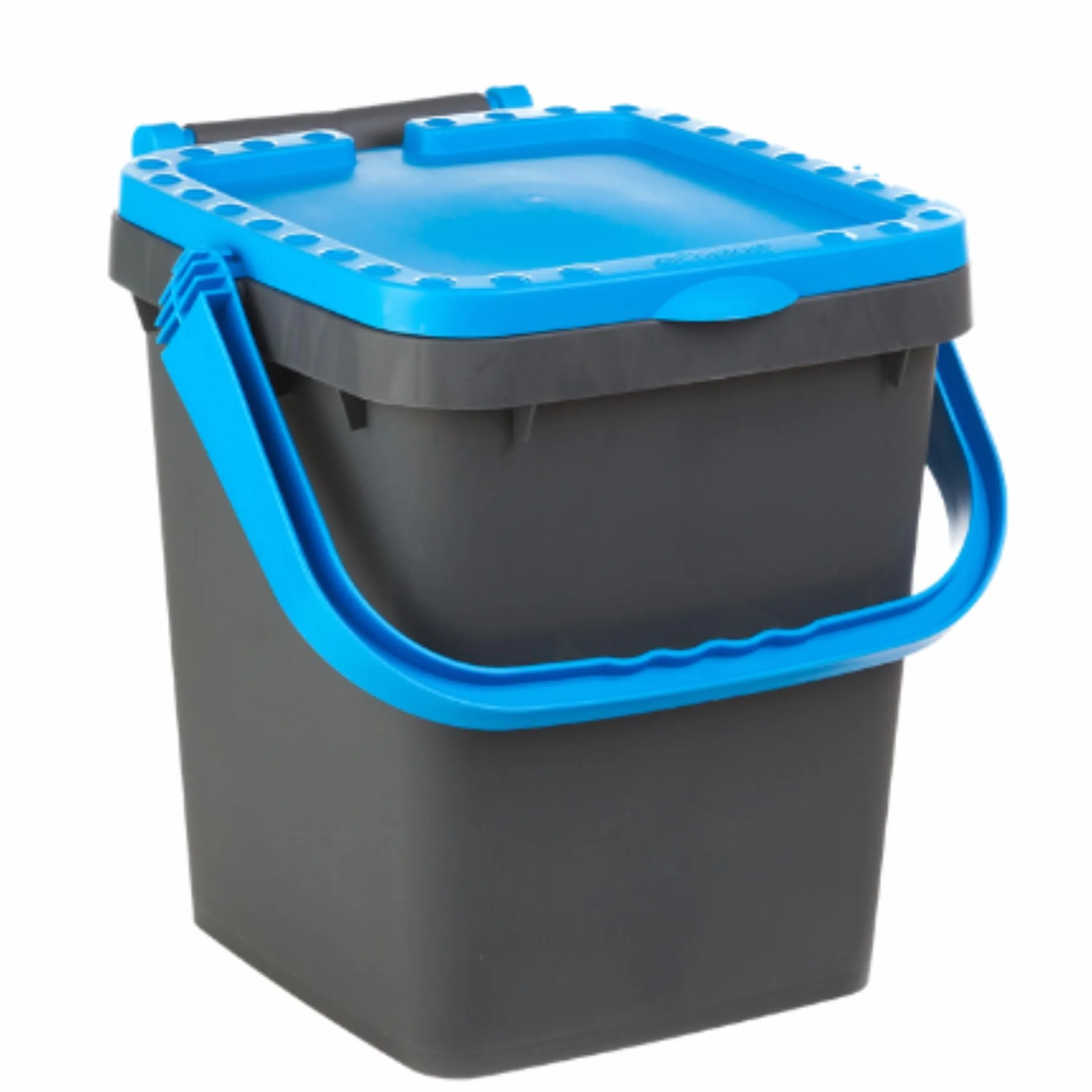 Ecoplast | Pattumiera per Raccolta Differenziata 20 Lt, Bidone Spazzatura in Plastica Riciclata, Blu, 34,5x34,5x34,5, Made in Italy