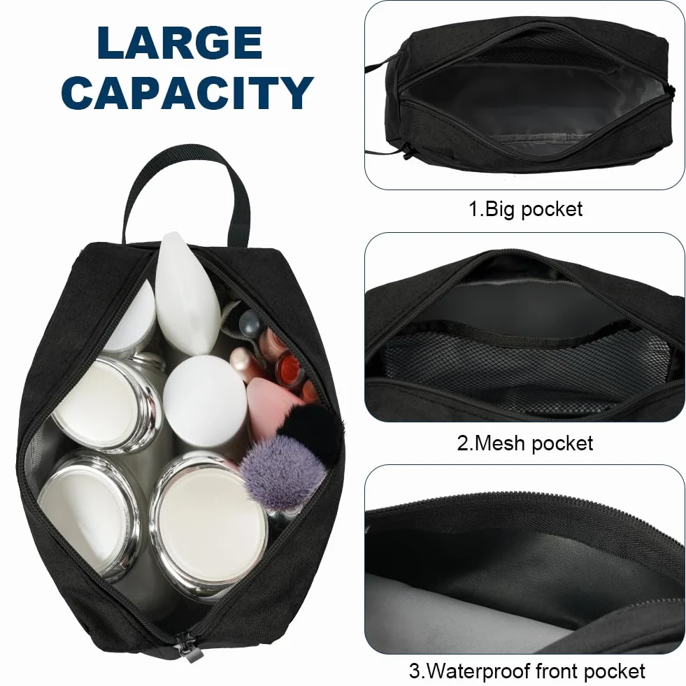 Aucuu Borsa da Toilette per Uomo Donna, Beauty Case Grande da Viaggio, Trousse Resistente all'Acqua