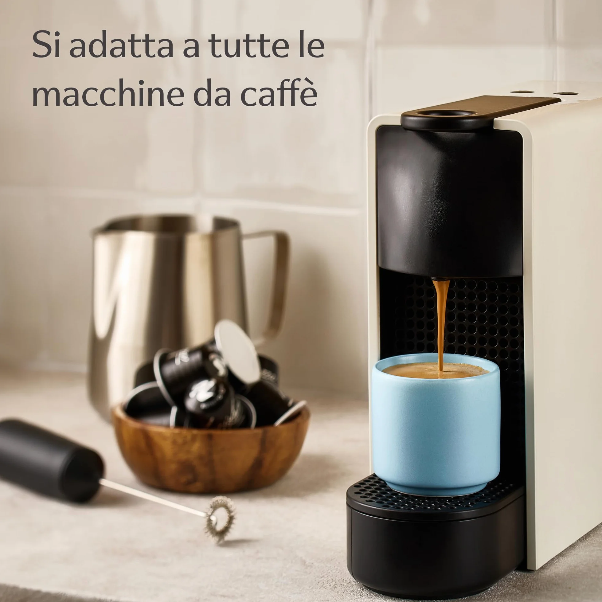 Tazzine Caffè Espresso in Ceramica Pastello 4 Tazze Impilabile 80 ml Resistenti al Calore Lavabili in Lavastoviglie