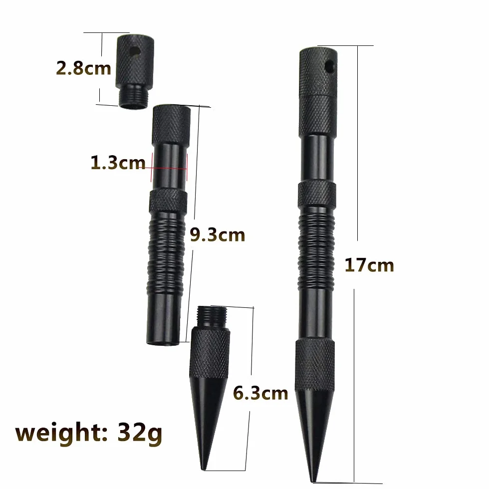 WANGCL Set 14 Aghi Paracord FID Accessori Punta Marlin Dado Prolunga Acciaio Inox Nero