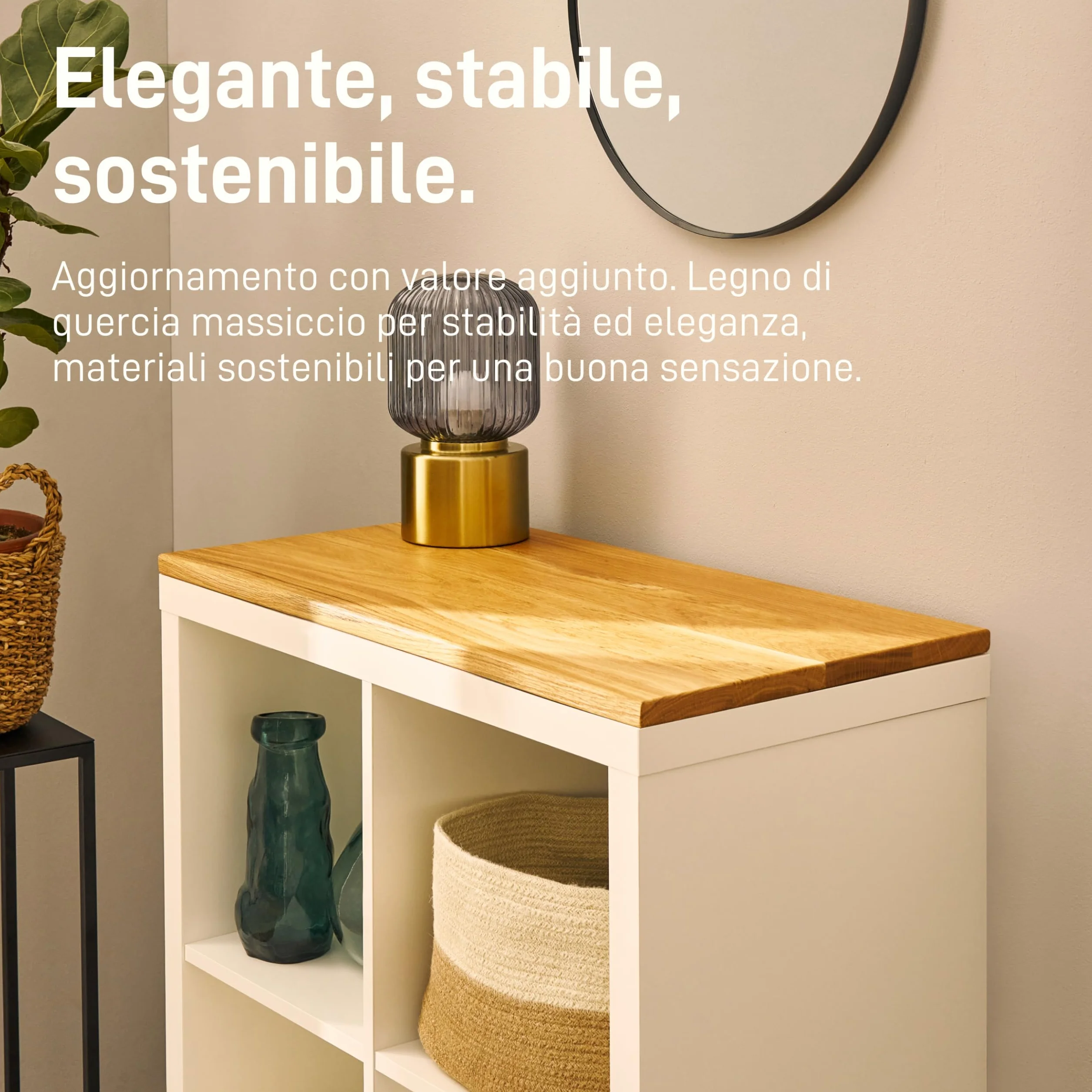Pannello in legno di quercia Kallax IKEA 2 cm antiscivolo copertura su misura