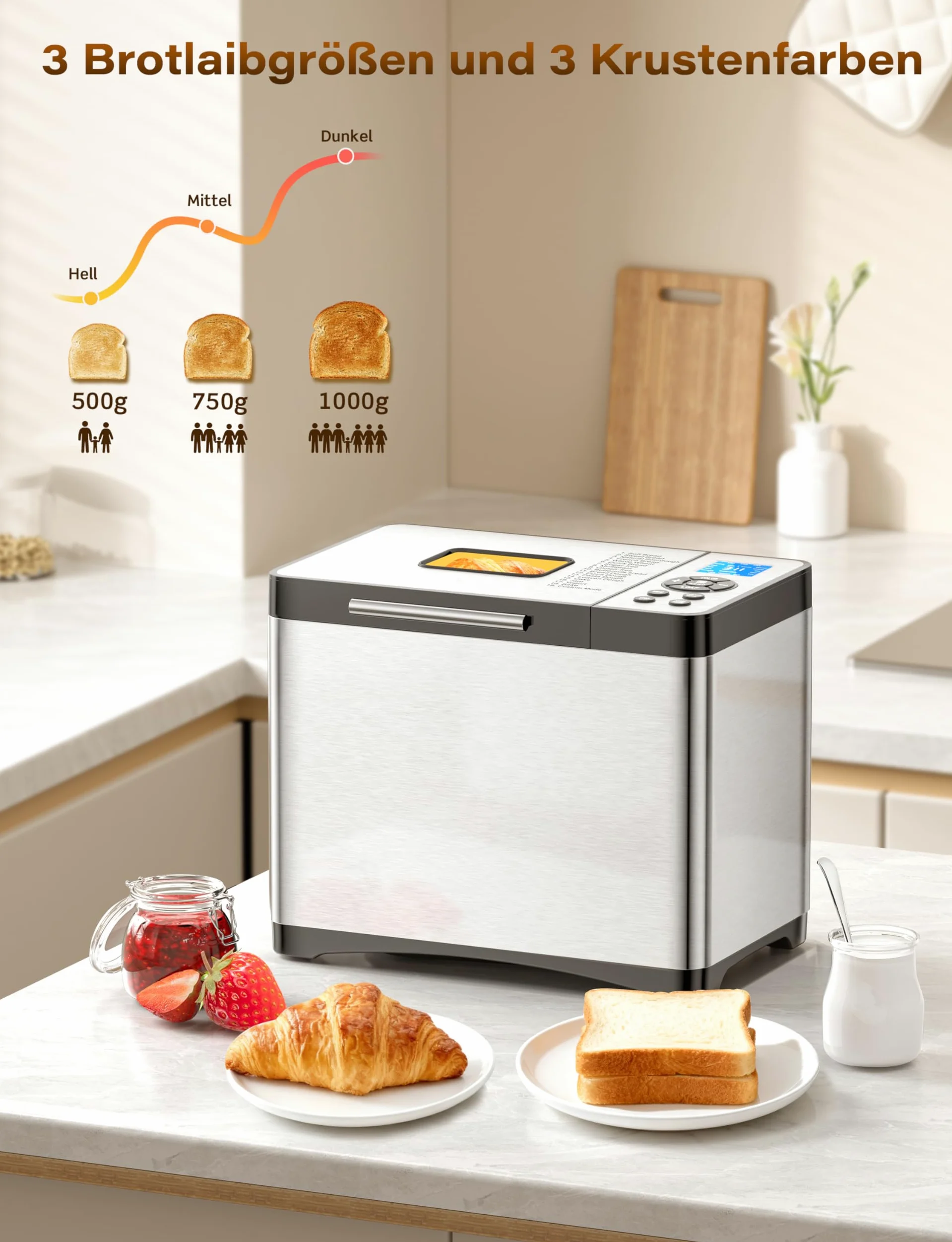 Macchina per il pane in acciaio inox con stampo sano in ceramica