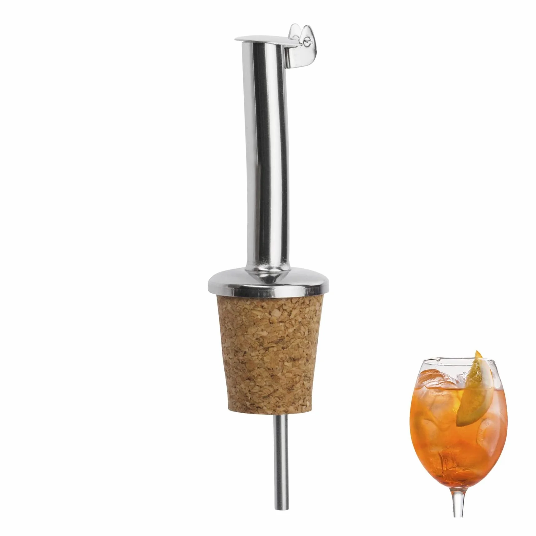 Westmark 2 Beccucci per Bottiglie di Liquori, Olio e Aceto, Acciaio Inossidabile, Argento