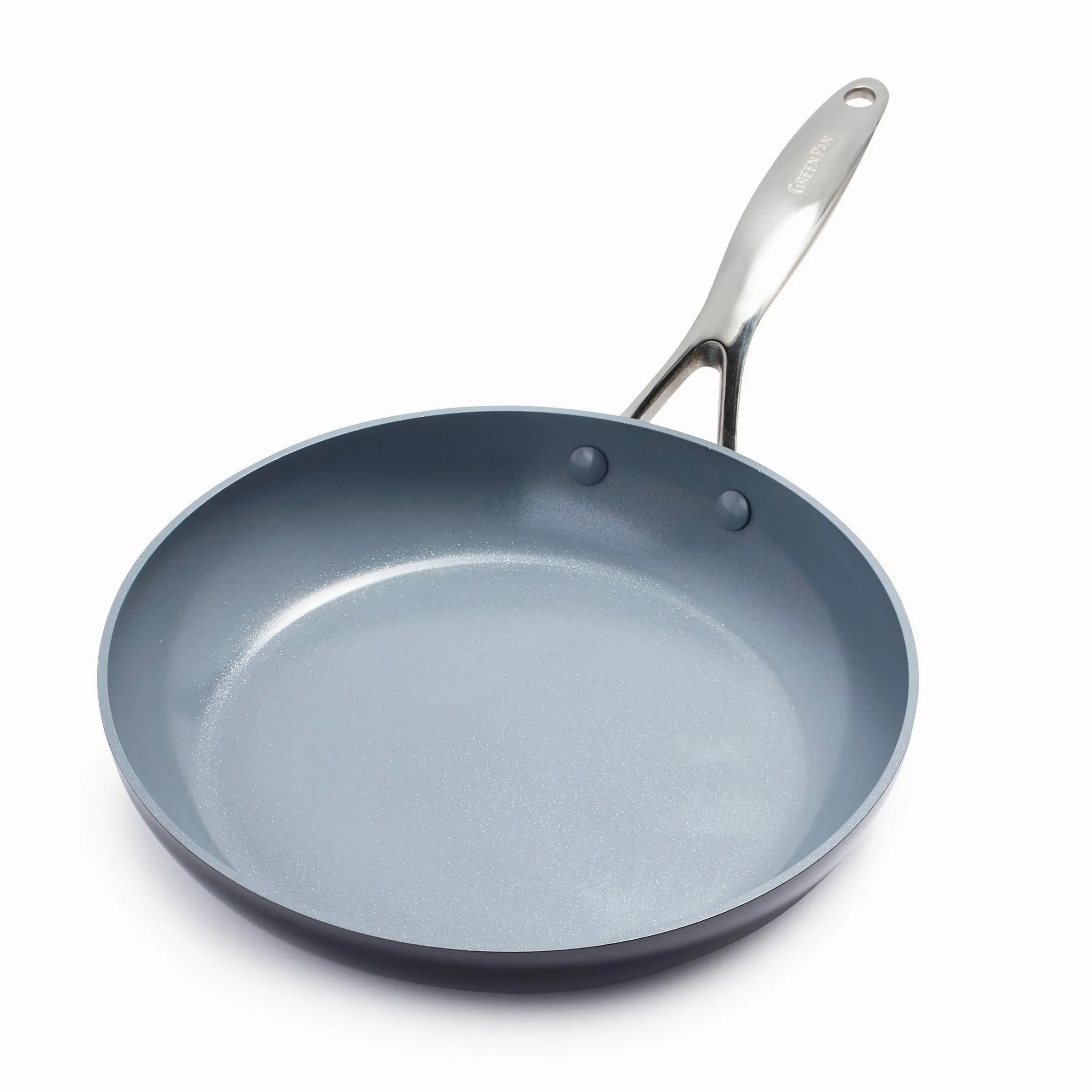 GreenPan Valencia Pro Padella da 30 cm in ceramica anodizzata dura e antiaderente, senza PFAS, induzione, lavabile in lavastoviglie, resistente al forno, grigio