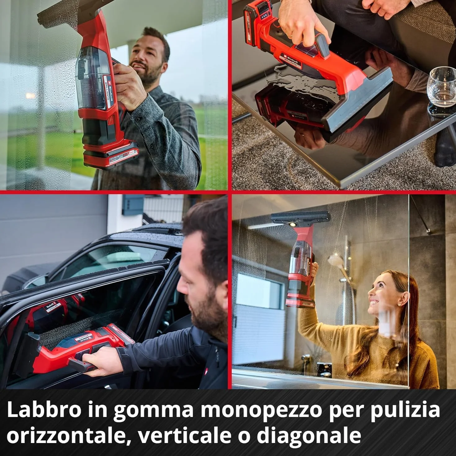 Einhell BRILLIANTO Power X-Change Lavavetri a batteria 18 V 28 cm