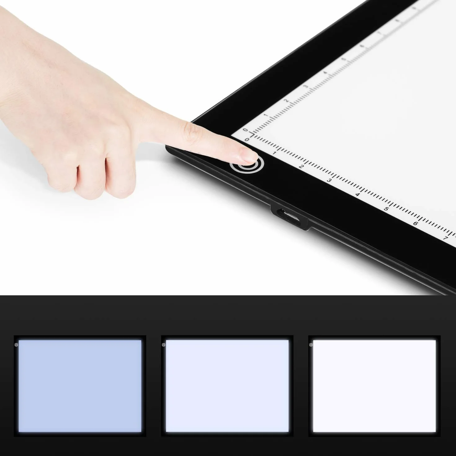 Himimi A3 LED Tavoletta Luminosa, Tavolette da Disegno, Ultrasottile con Luminosità Regolabile Tracing Light Pad per Artisti