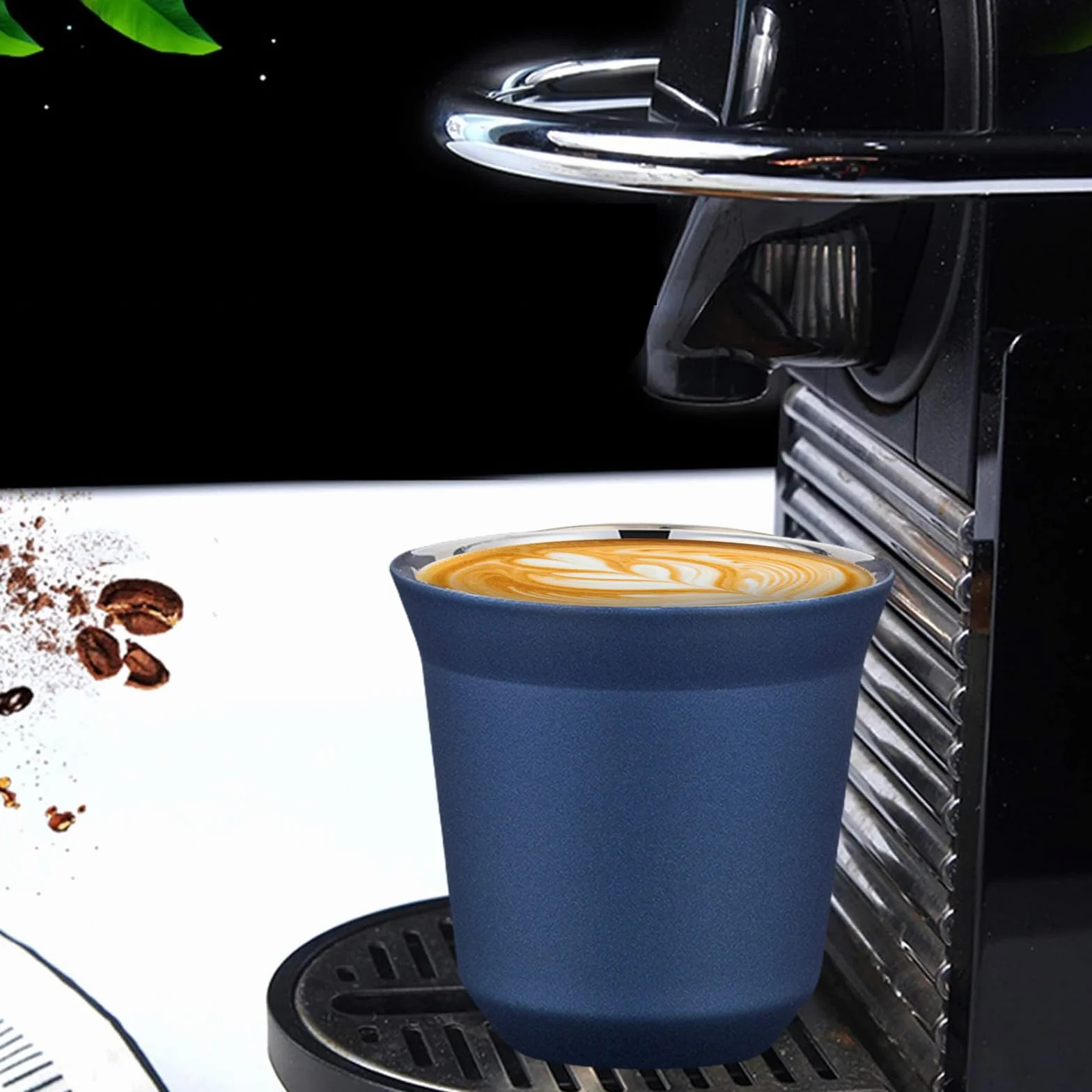 Tazzine da Espresso in Acciaio Inox Set di 4 80 ml 2 Colori