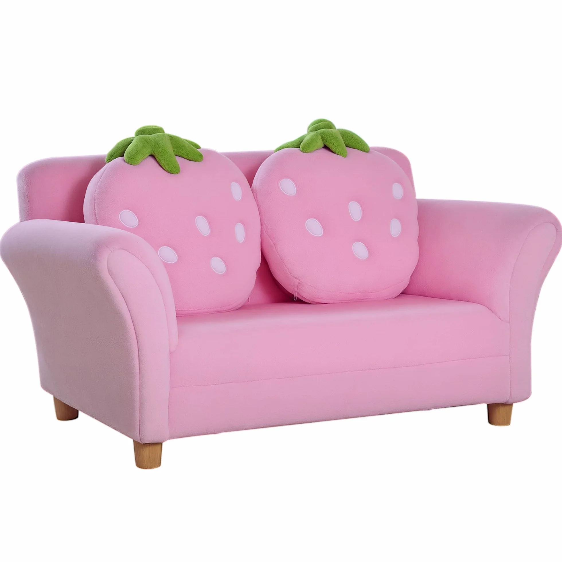 HOMCOM – 55 – 0014 bambini sedia/poltrona/divano/Bambini/doppio/singolo Soft NEU (fragola Sofa)