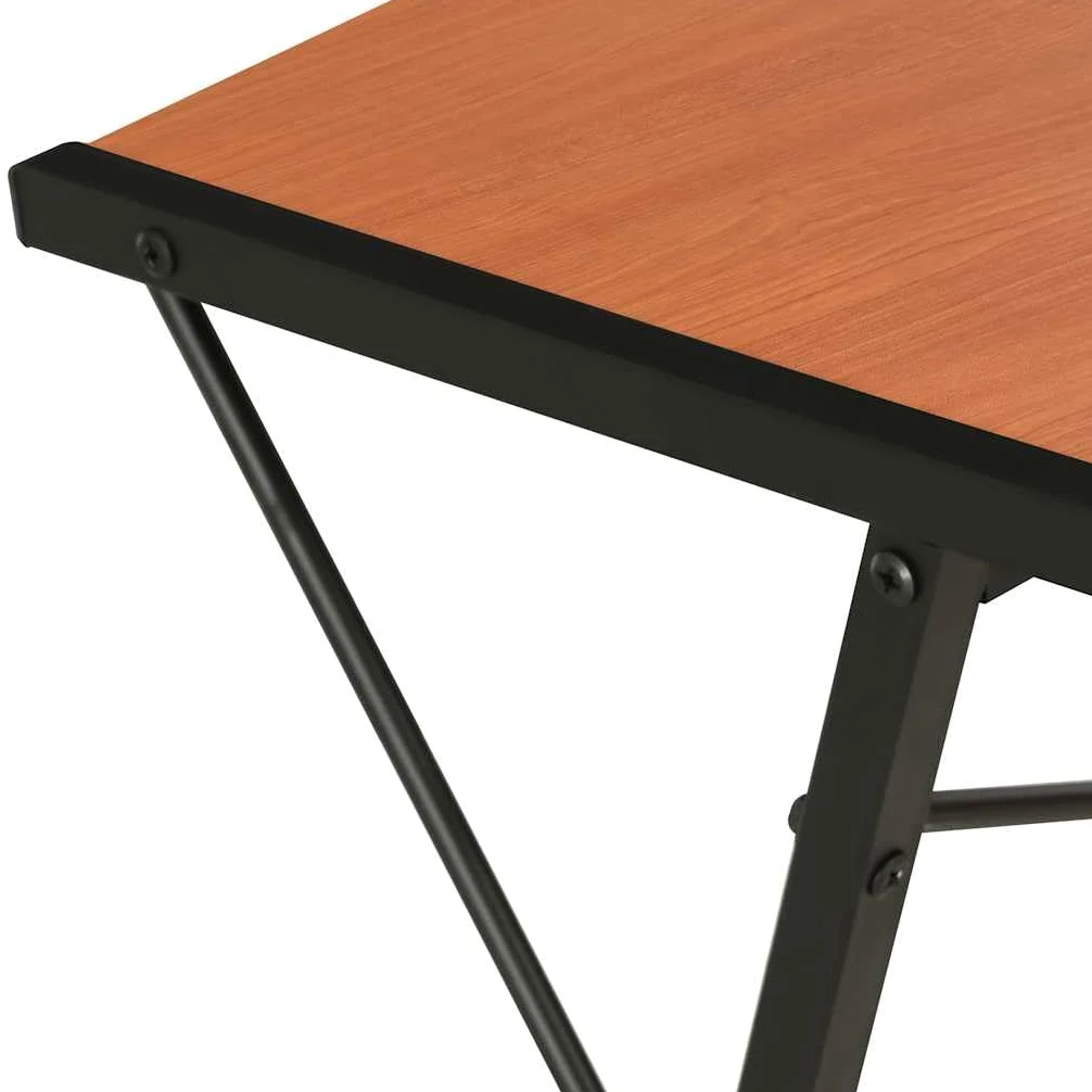 Scrivania con scaffale, 116 x 50 x 93 cm, per computer portatile, monitor e documenti, struttura in acciaio verniciato a polvere, spazio per raccoglitori