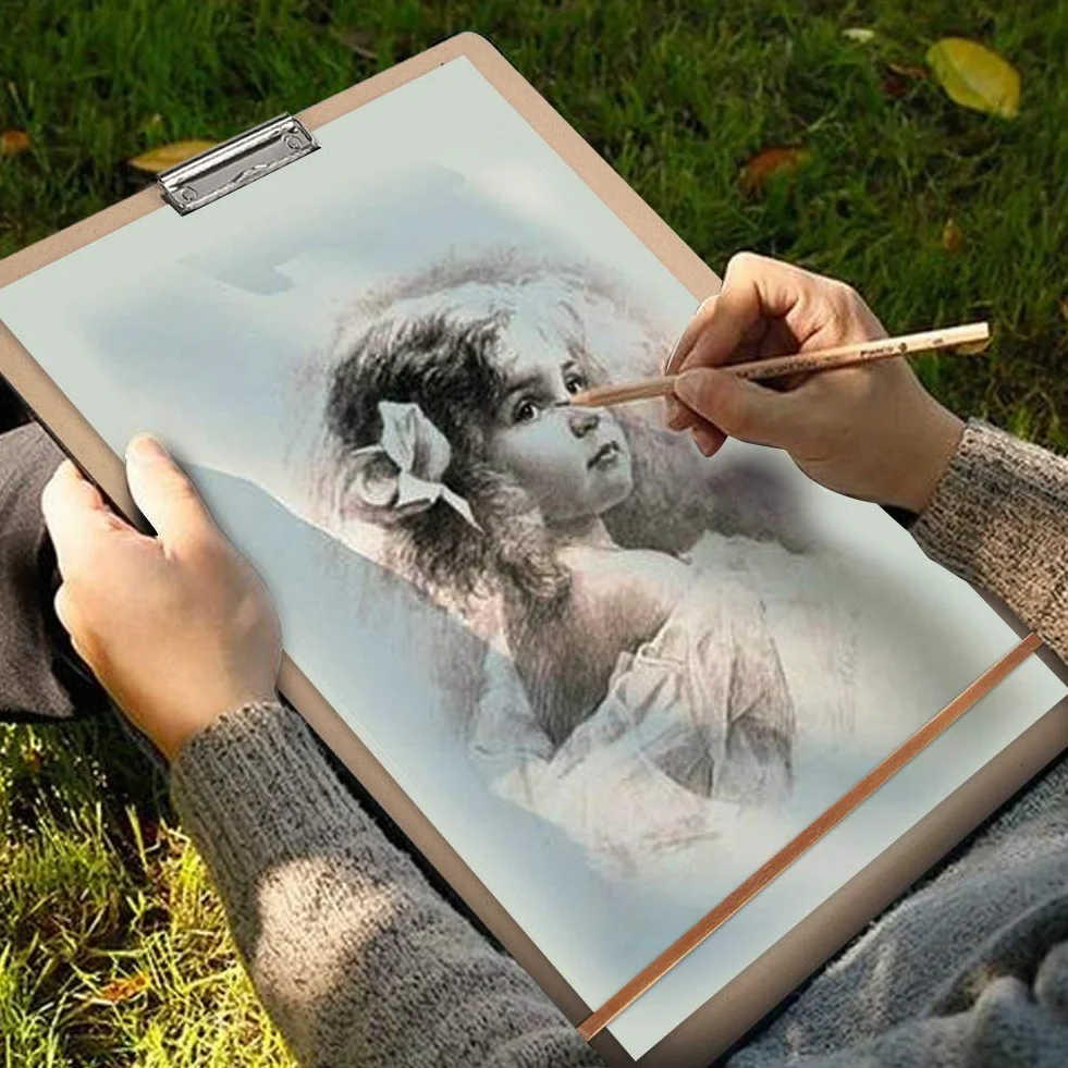 Tavola da Disegno in Legno 8K 45x60 cm A2 Portatile per Schizzo e Pittura