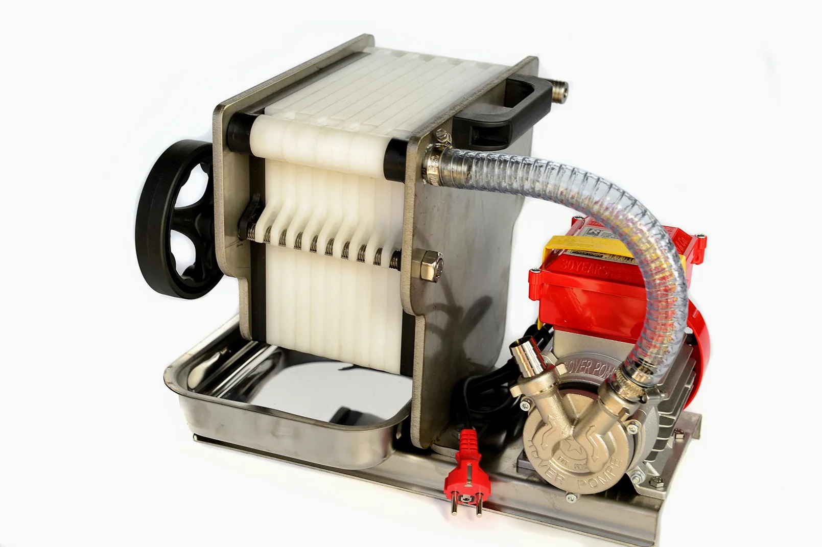FILTRO PER VINO CON ELETTROPOMPA E TELAIO ACCIAIO INOX