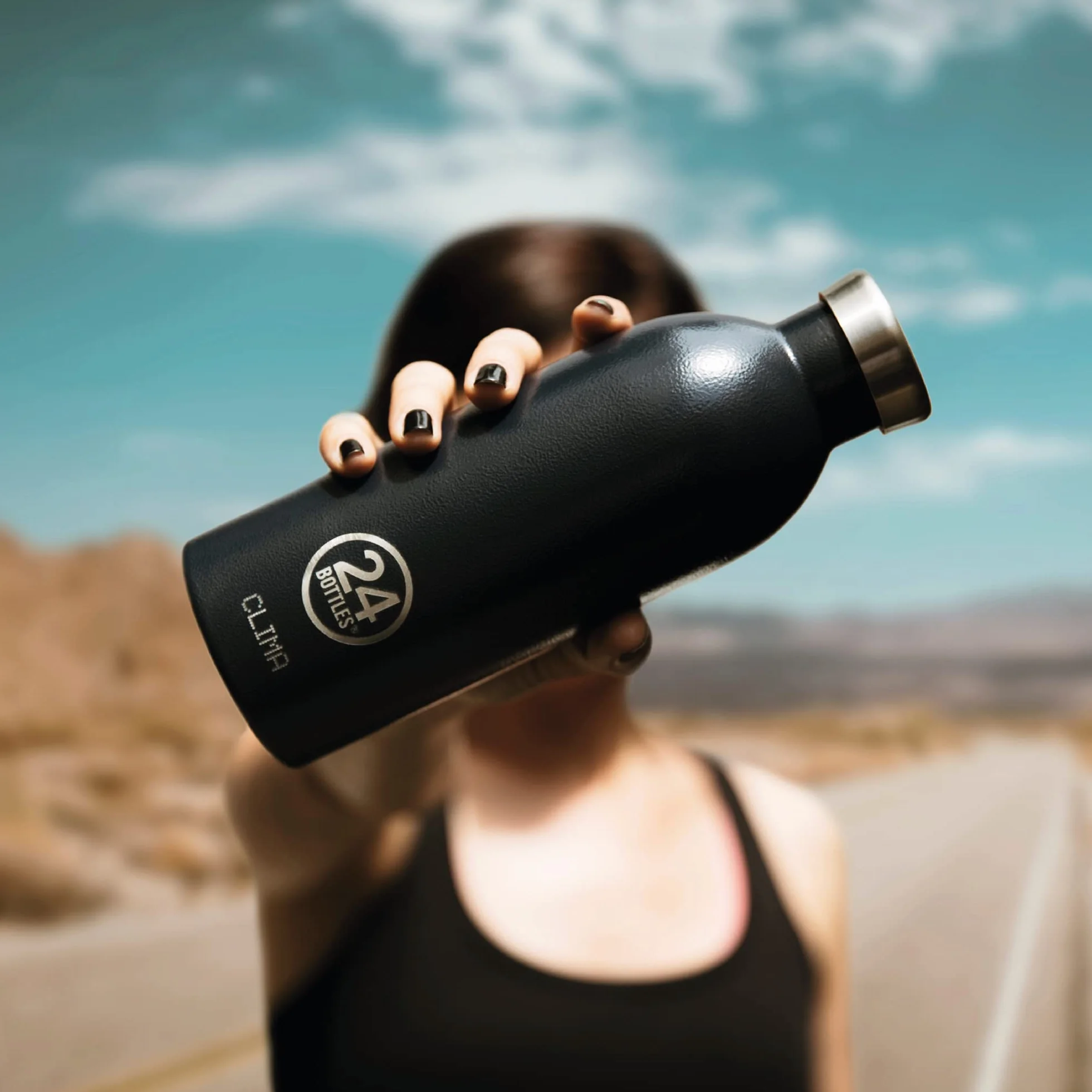 24Bottles Clima Bottle Borraccia Termica 850 ml Acciaio Inox 100% Ermetica 24h Cold 12h Hot Design Italiano Water Bottle Atlantic Bay