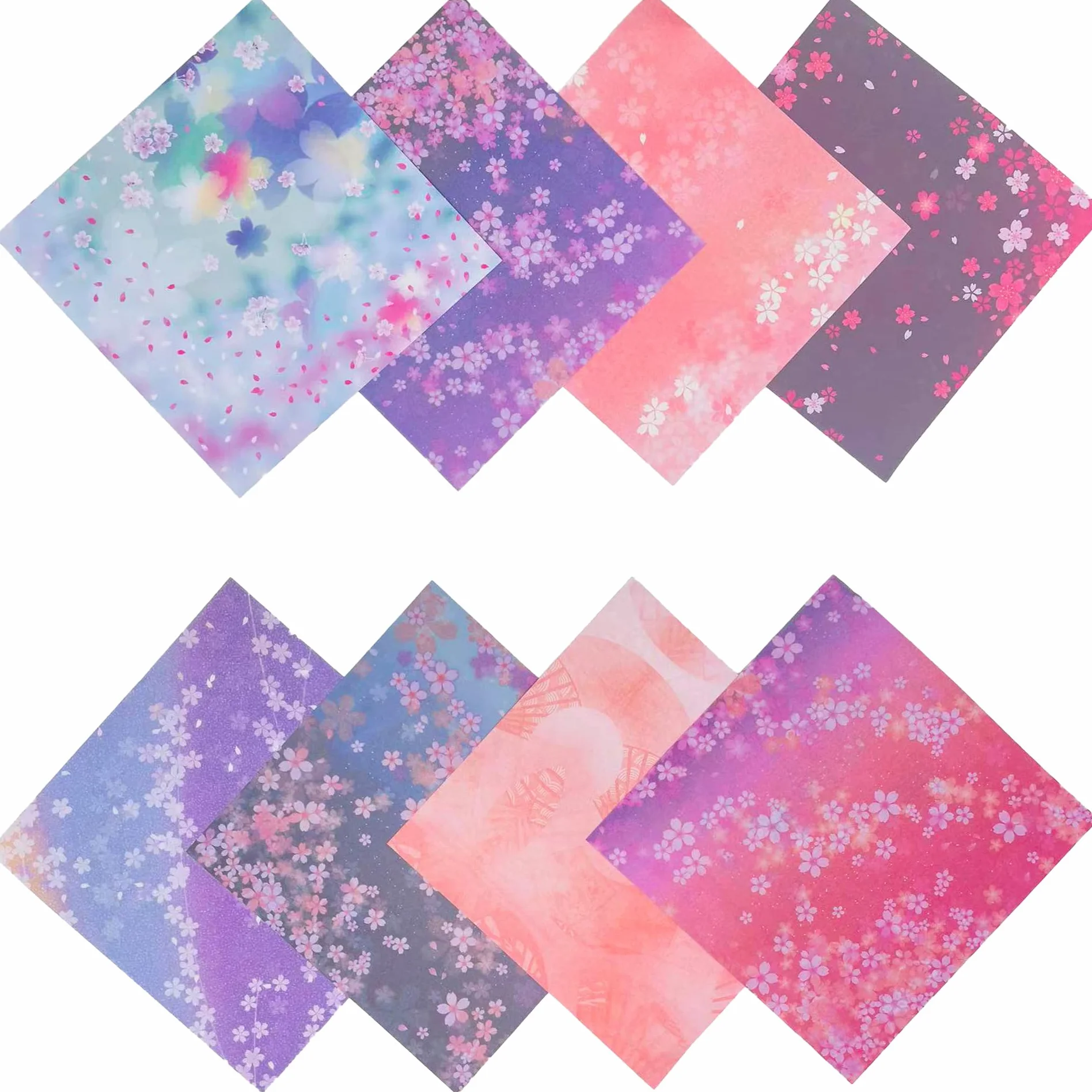 Carta per origami giapponese Fiori ciliegio 60 fogli 15 x 15 cm doppia faccia