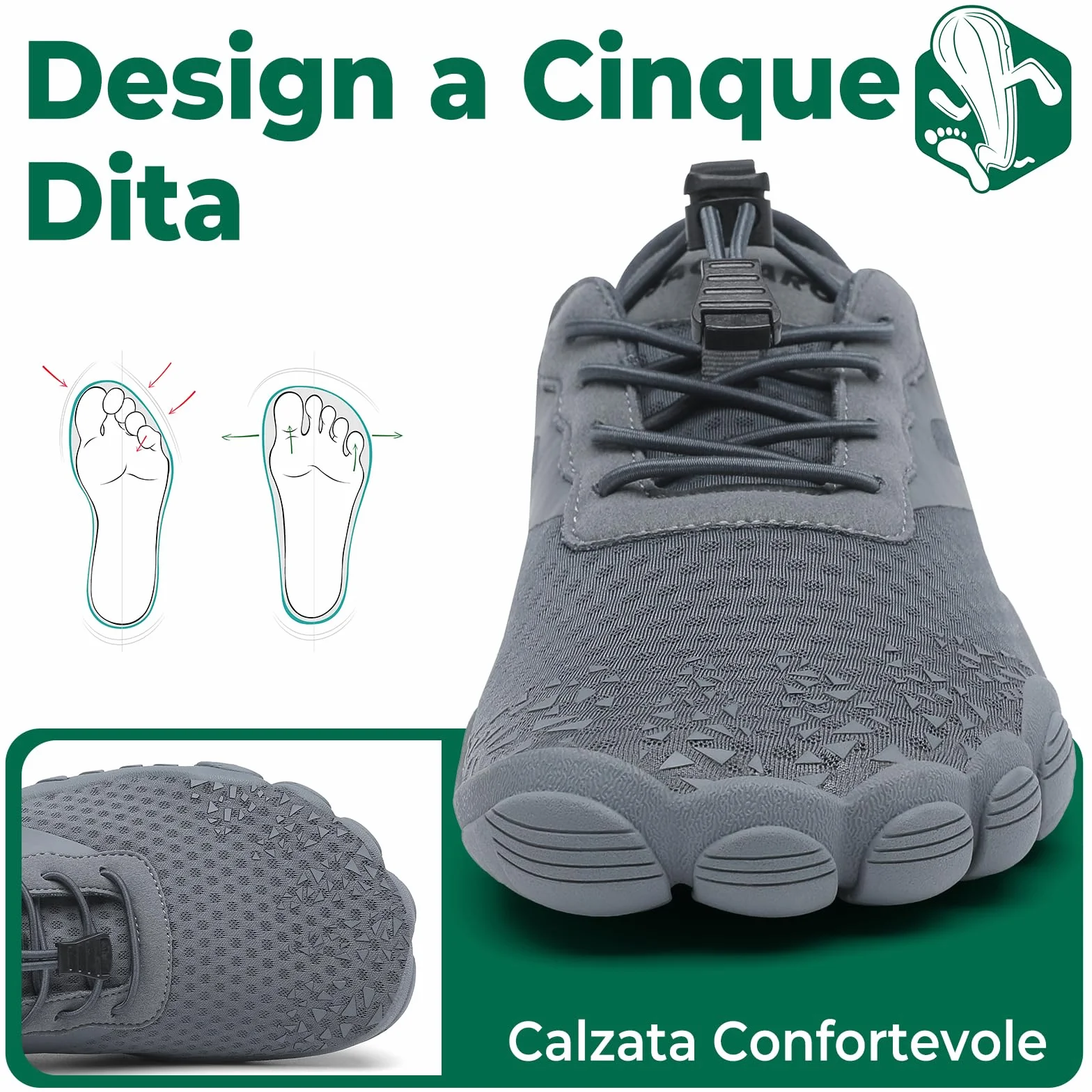 SAGUARO Scarpe da Scoglio Asciugatura Rapida Scarpette da Mare Acqua Immersione 36-48