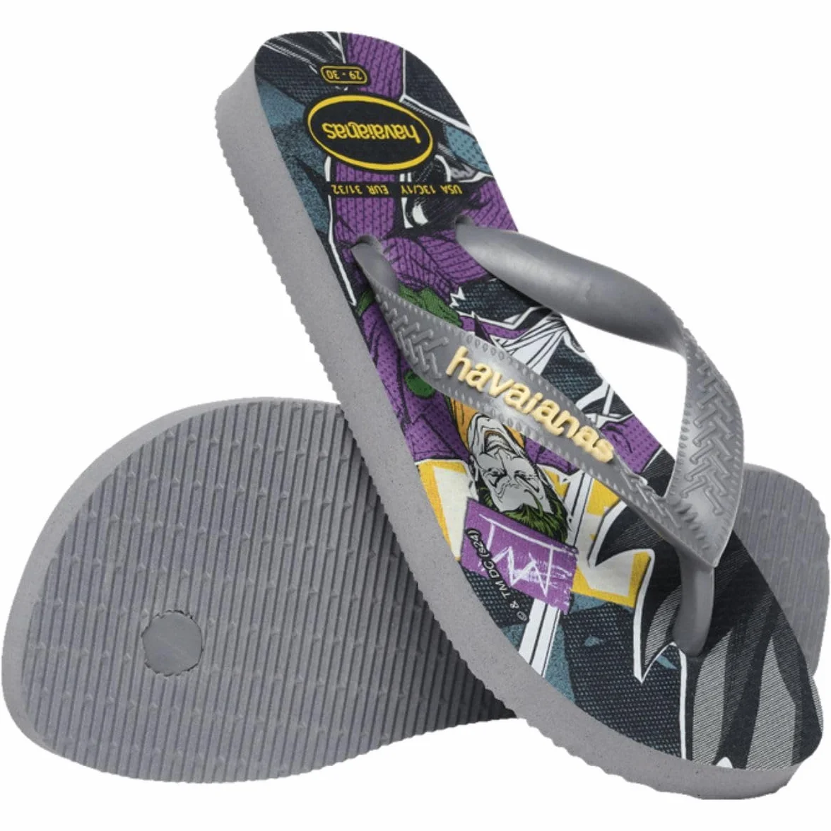 Havaianas Kids Top Herois DC Bambini e ragazzi FlipFlop Steel Grey 29 EU