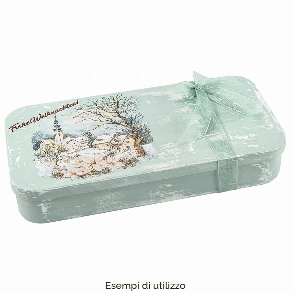 Ideen mit Herz Scatola portaoggetti in metallo con coperchio a cerniera, 20,3 x 10,3 x 3,5 cm, Confezione da 3