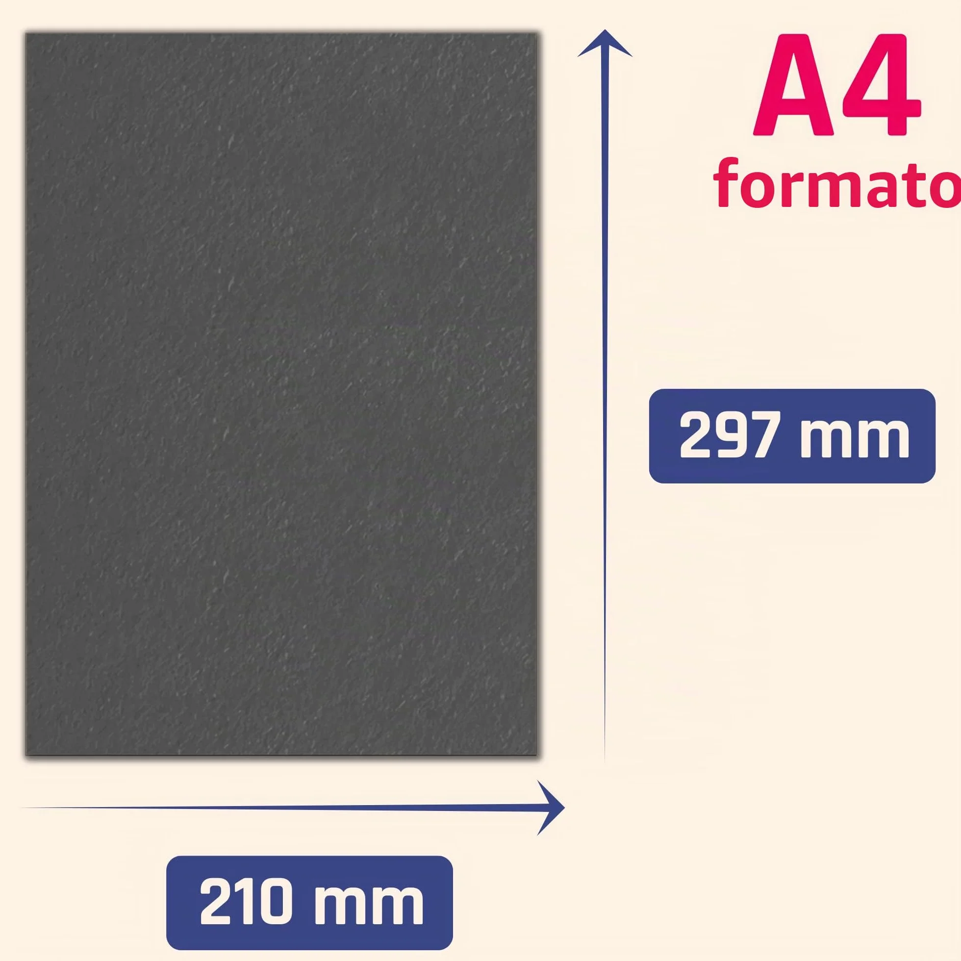 Cartoncino Nero A4 350gr 20 Fogli 297 x 210 mm
