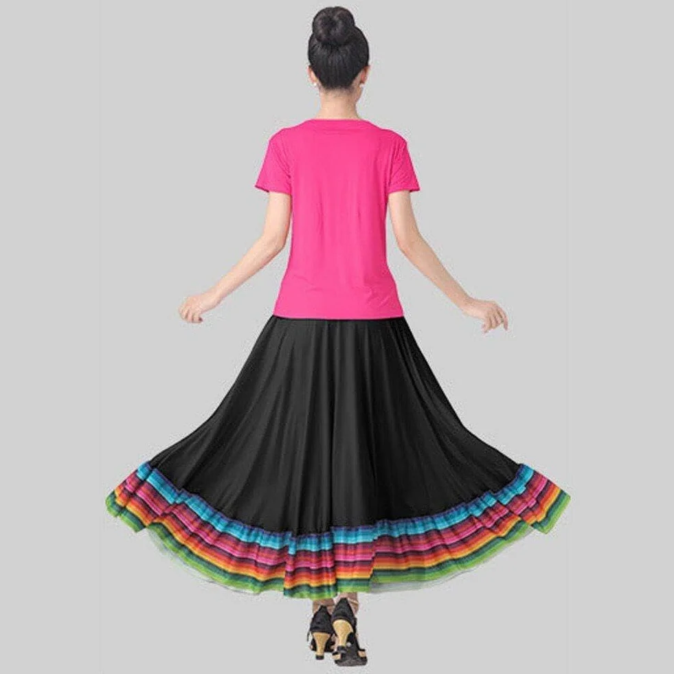 Gonna Flamenco Danza Folcloristica Spagnola Gonna Lunga Colorata Costume Spettacolo
