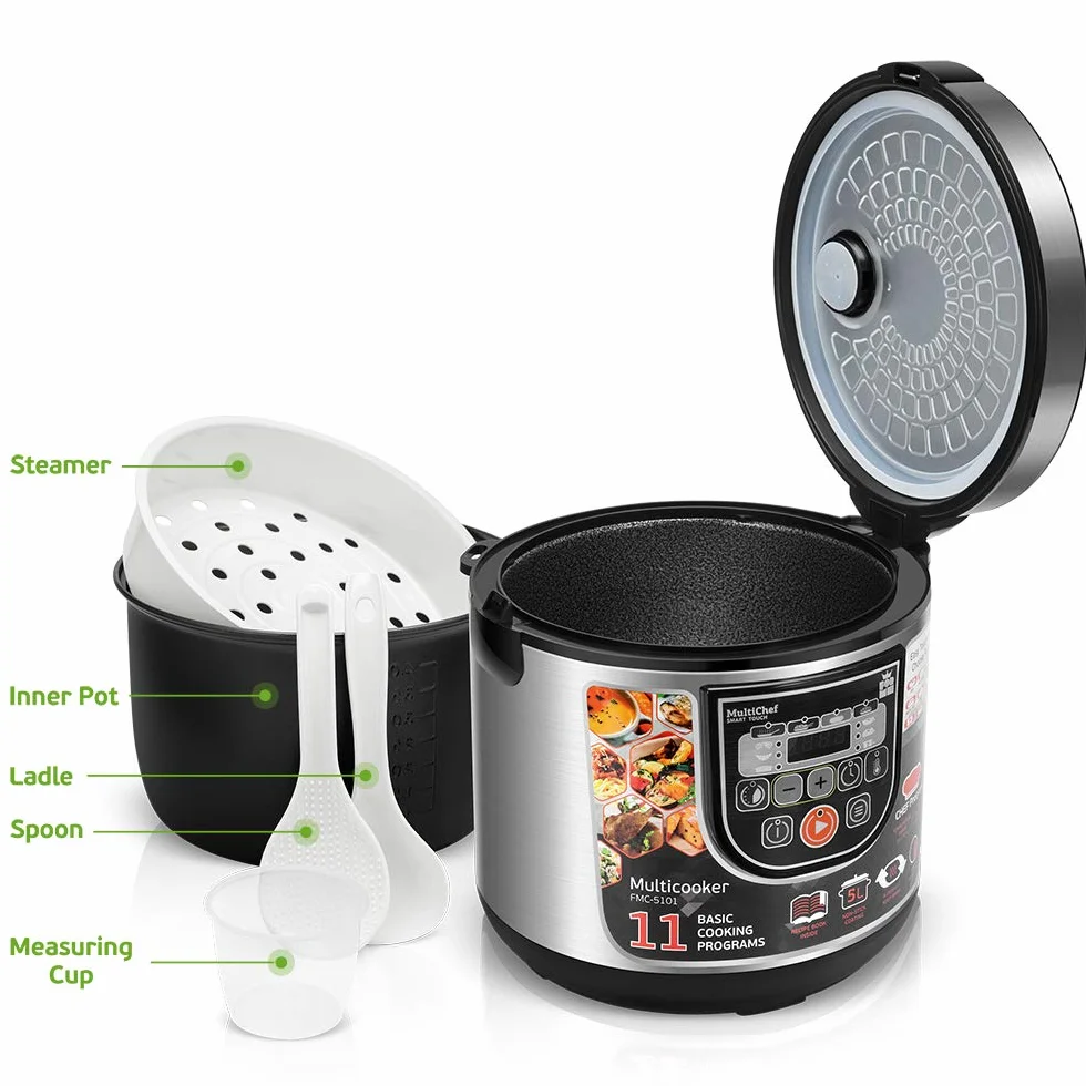 ForMe Multicooker 5L 860W 11 Funzioni Programmabili Keep Warm Timer LED