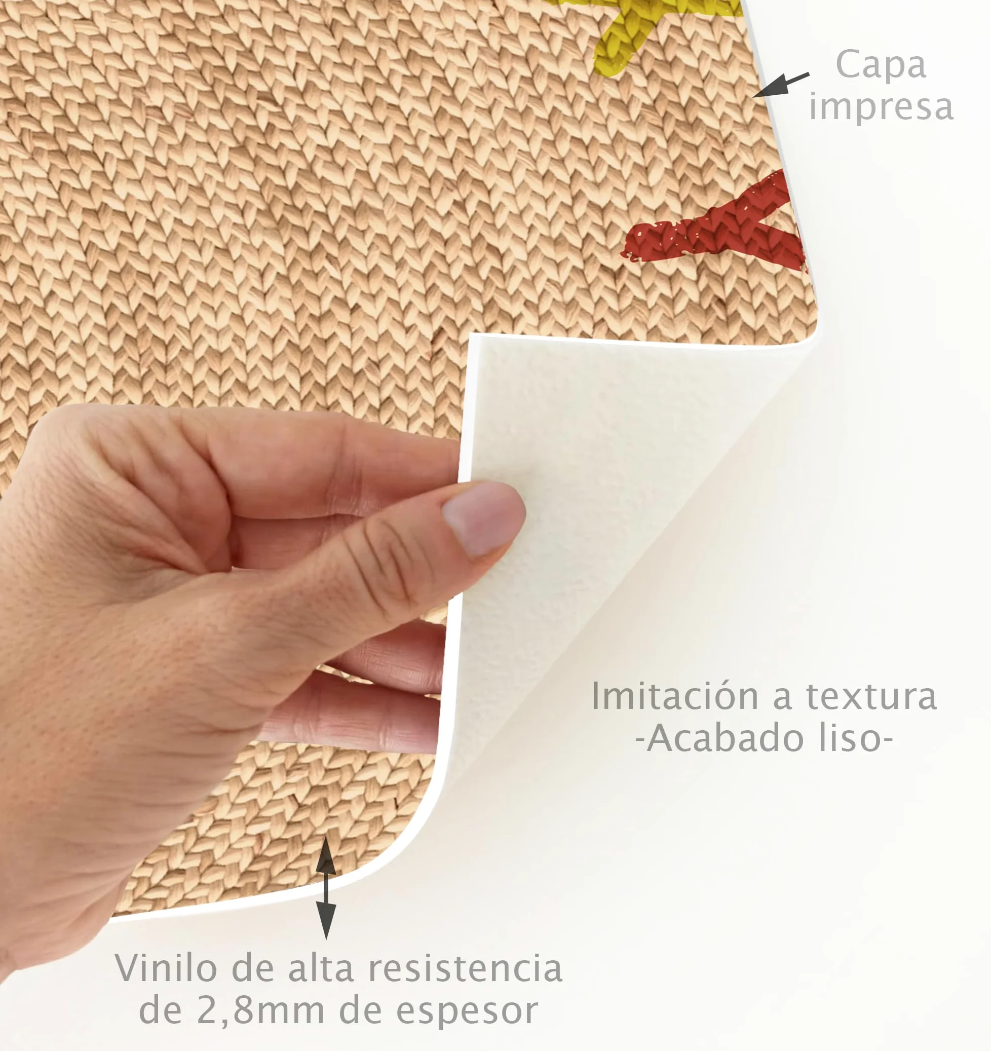 VINILIKO, Tappeto in vinile ABC Colori [Diam] 180 cm