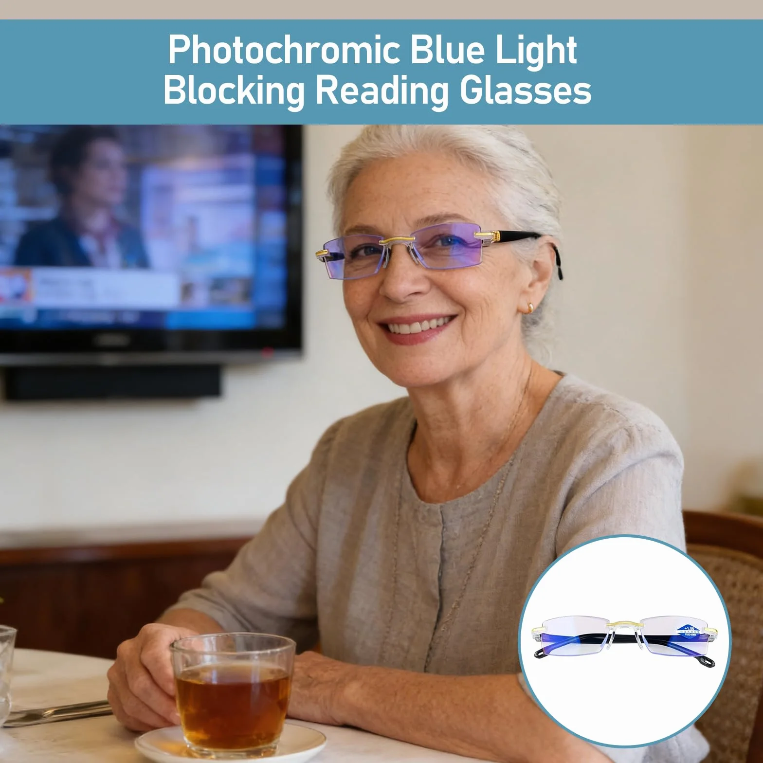 Autofocus Occhiali Progressivi Bifocali Autofocali Protezione Luce Blu Uomo Donne