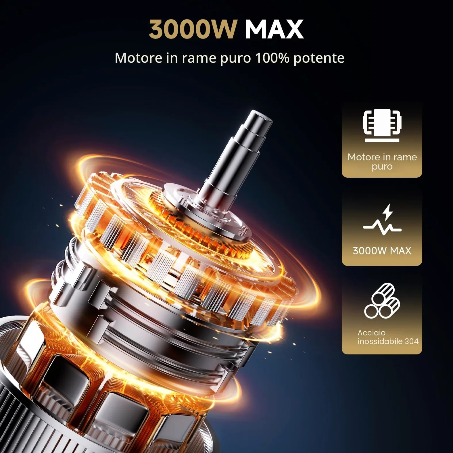 AAOBOSI Tritacarne Elettrico, 3-In-1 Tritacarne Elettrico Professionale [3000W MAX], 2 Lame, 3 Piastre Di Macinazione In Acciaio Inox, 1 Tubi Per Insaccati, 1 Kubbe