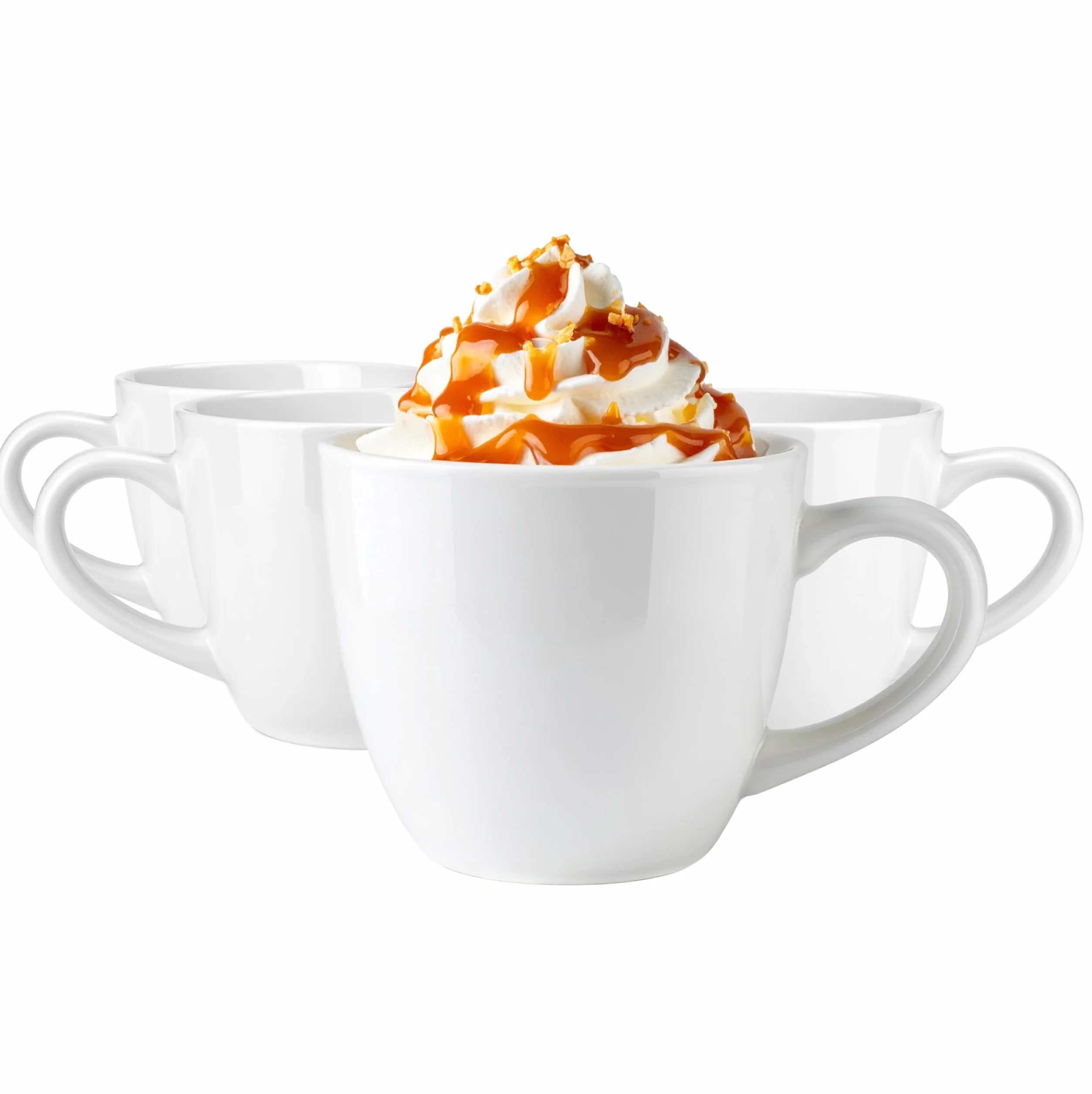 Glasmark KROSNO 1992 Bruno set di tazze da caffè in ceramica 4 pezzi bianco 230 ml