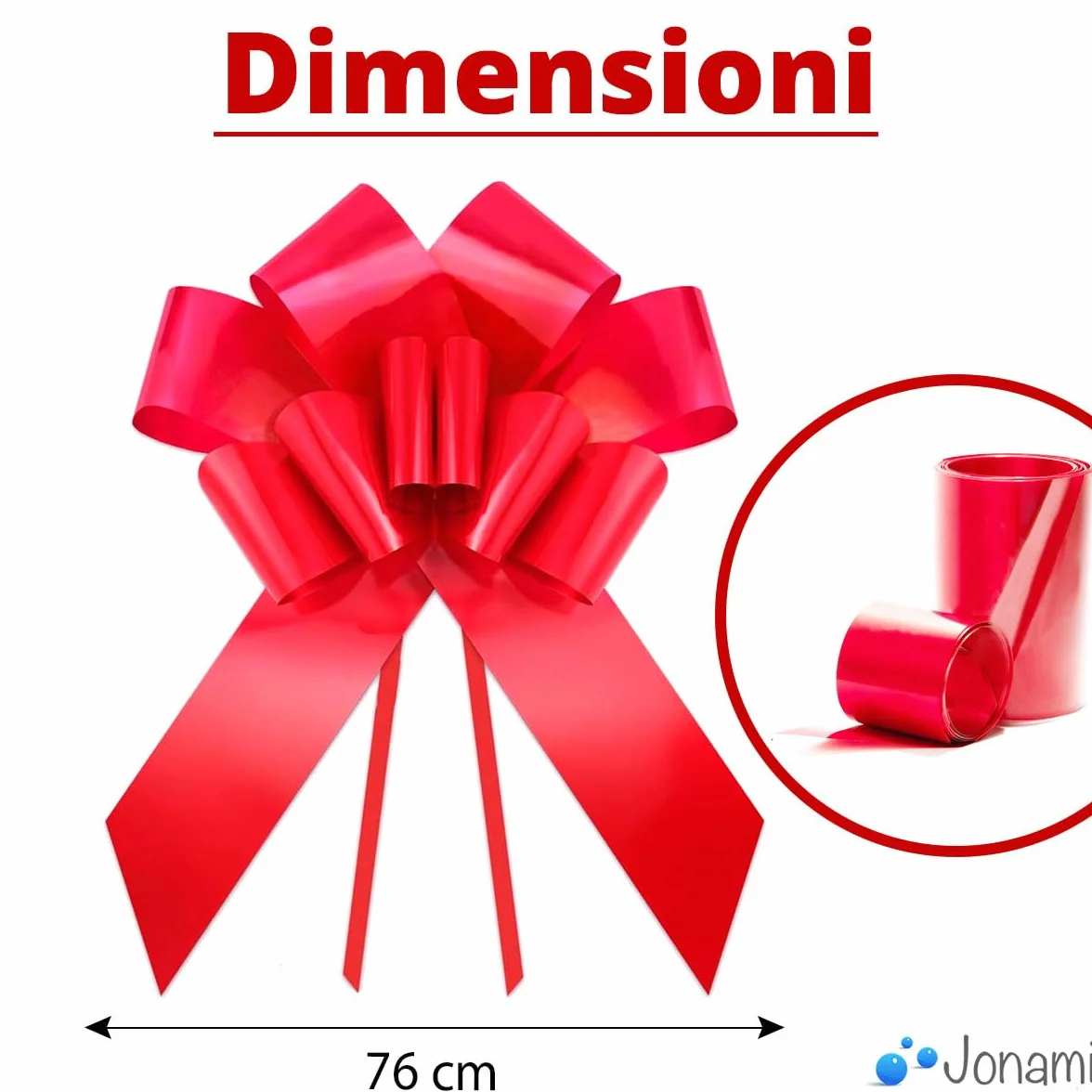 Fiocco Regalo Gigante Auto Rosso XXL 76 cm