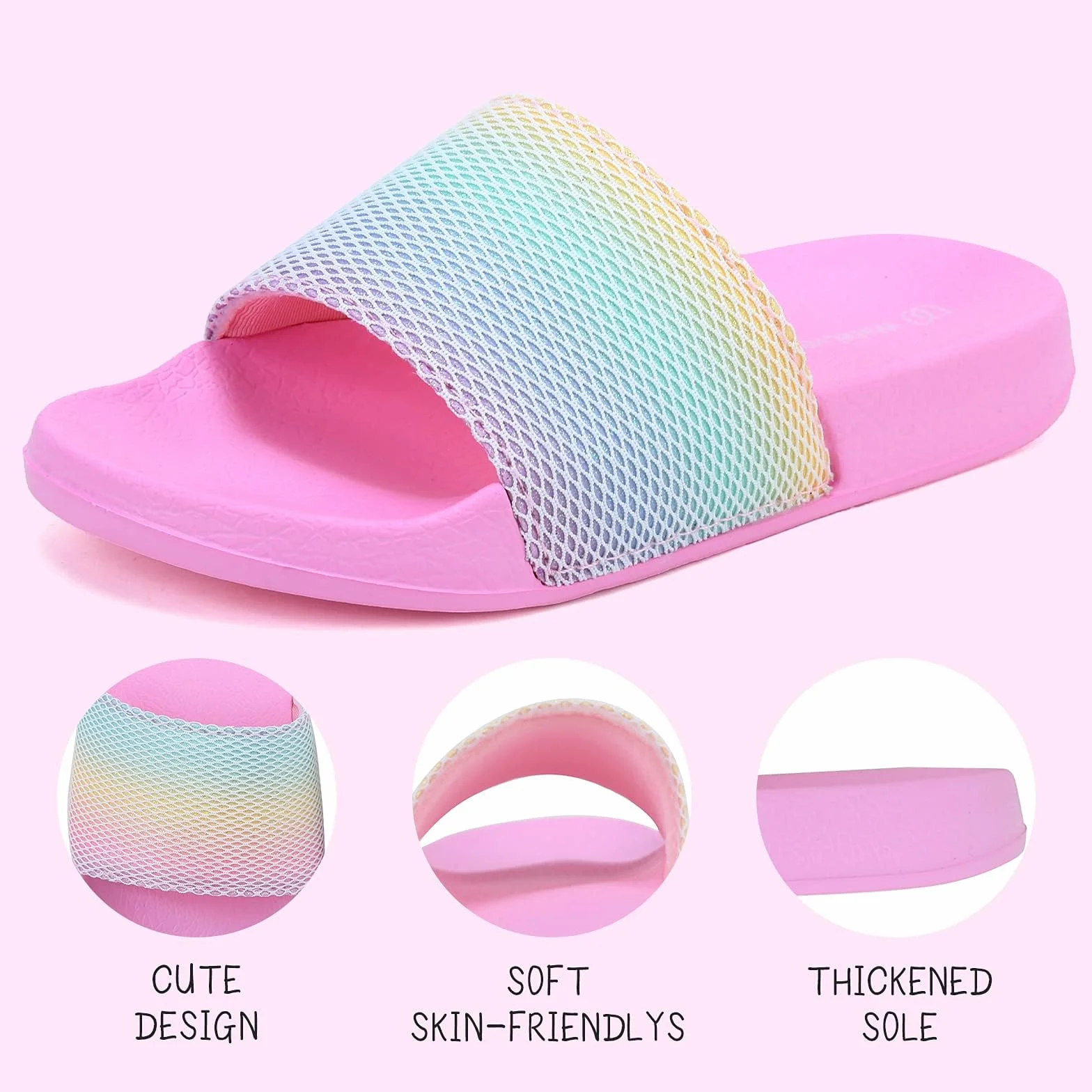 Ciabatte Bambina Estive Antiscivolo Bambino Ragazzi Ragazze Arcobaleno 28 EU